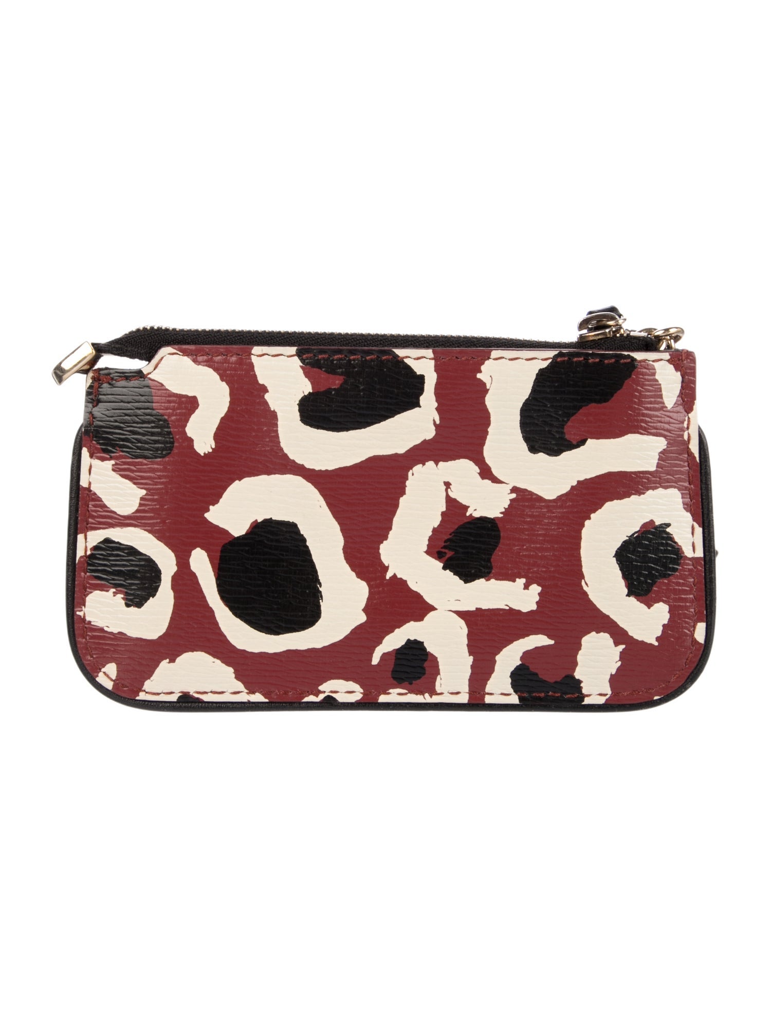 Gucci Leather Pattern Print Key Pouch