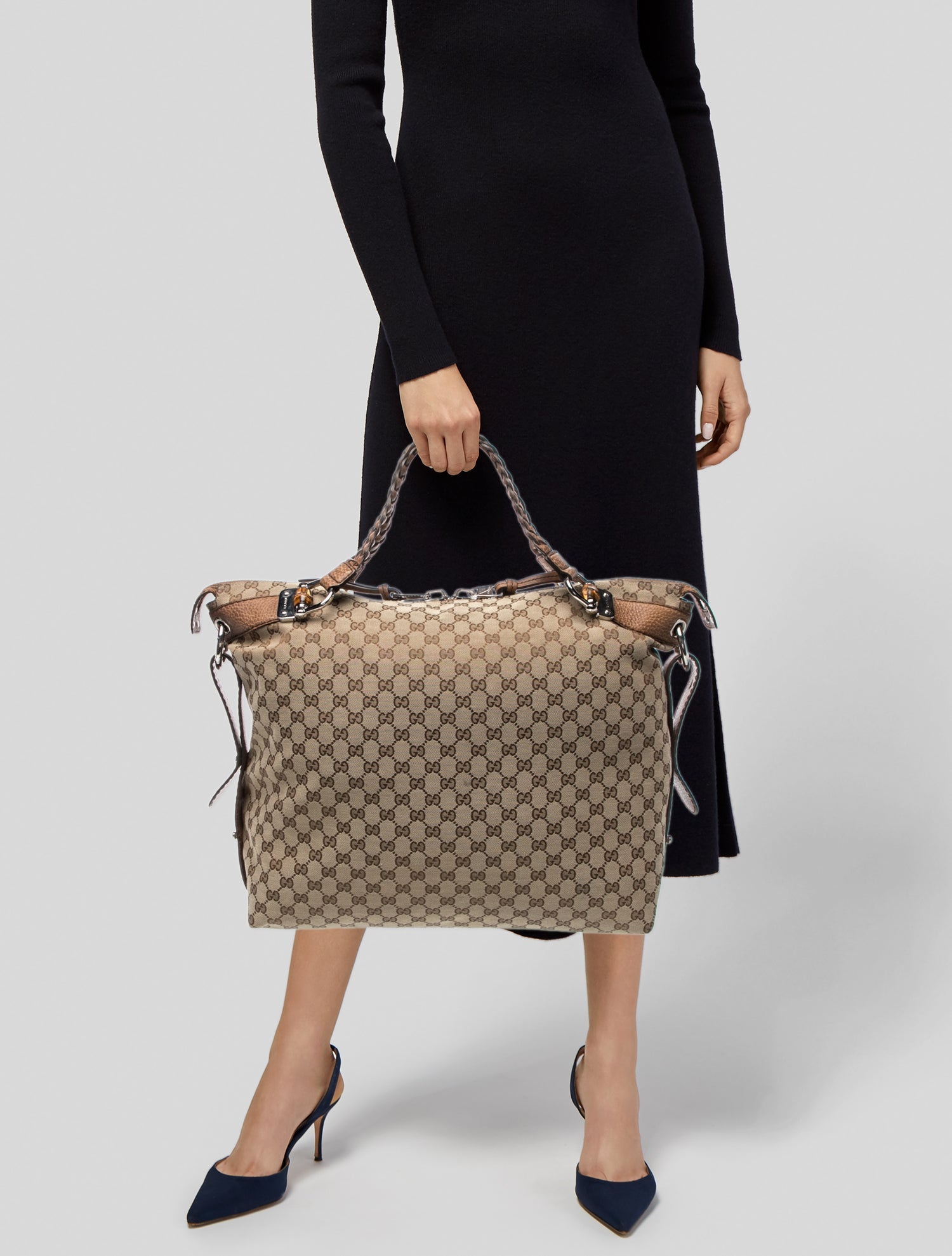 Gucci GG Canvas Bamboo Bar Large