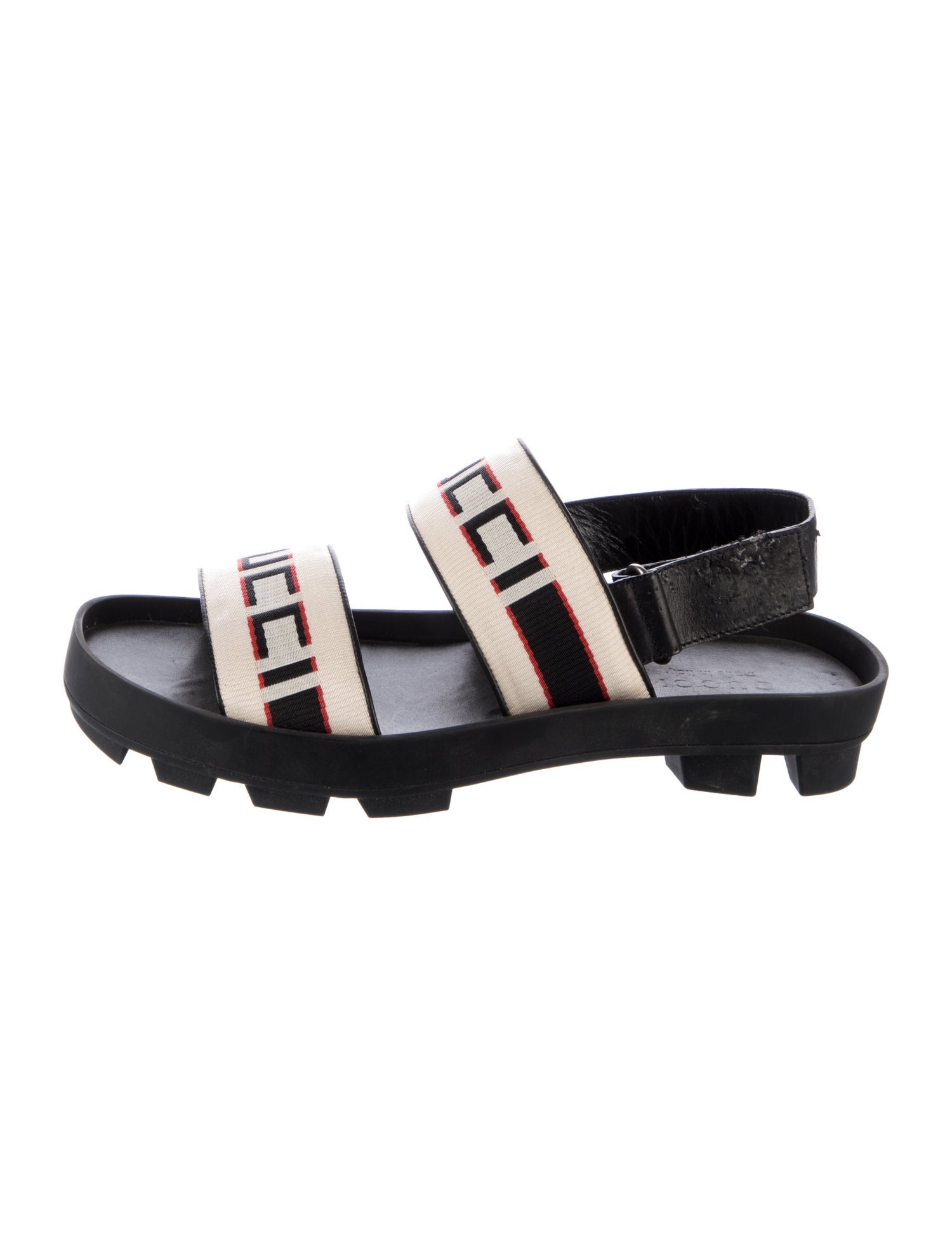 Gucci Sylvie Web Accent Nylon Sandals
