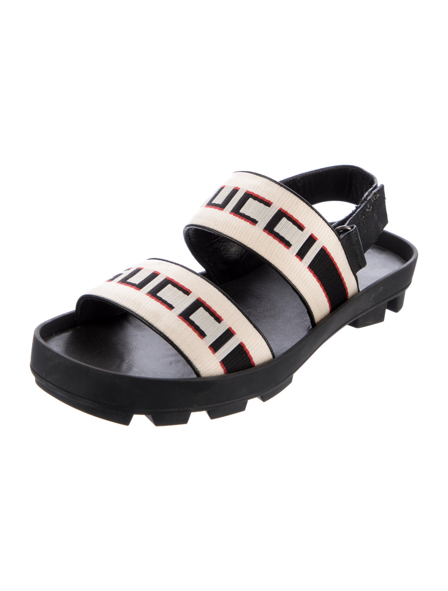 Gucci Sylvie Web Accent Nylon Sandals