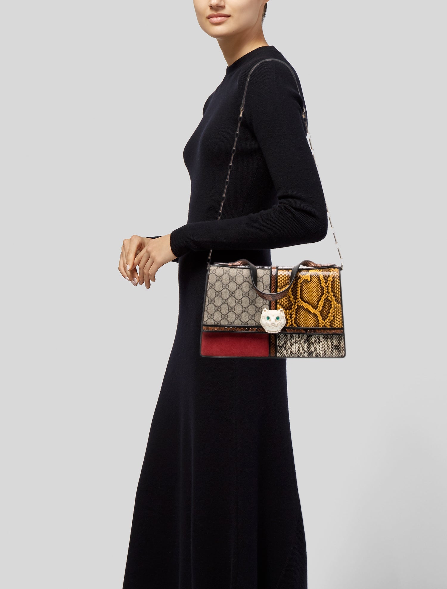 Gucci Feline Head Top Handle Bag