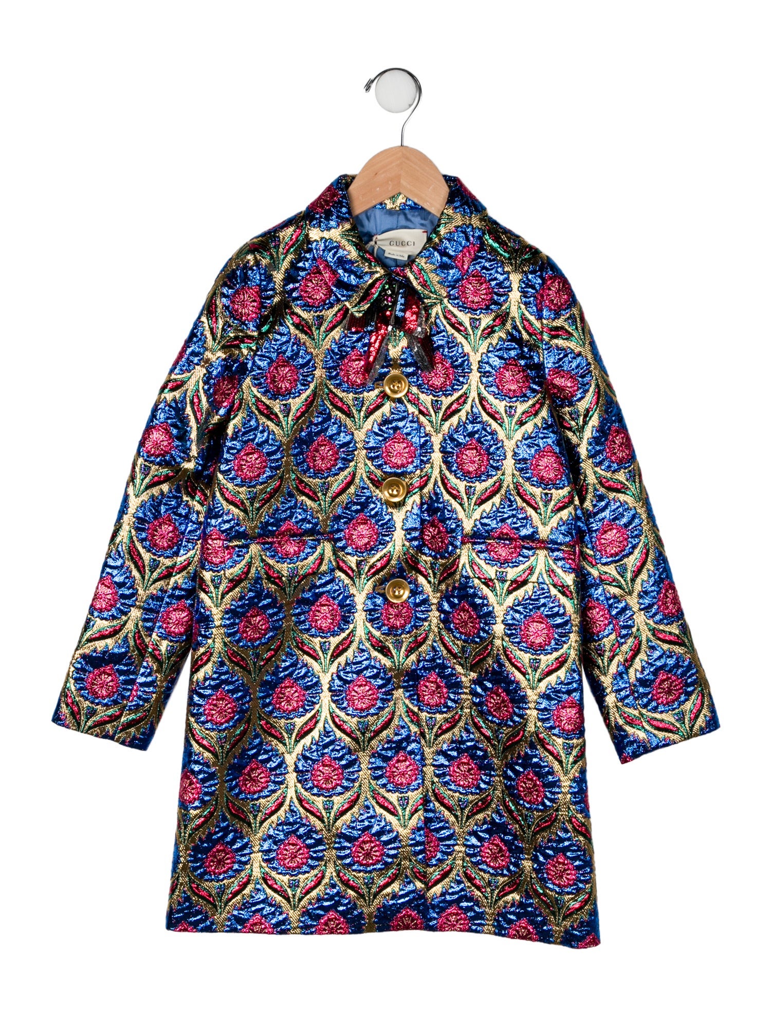 Gucci Girls' Floral Print Coat