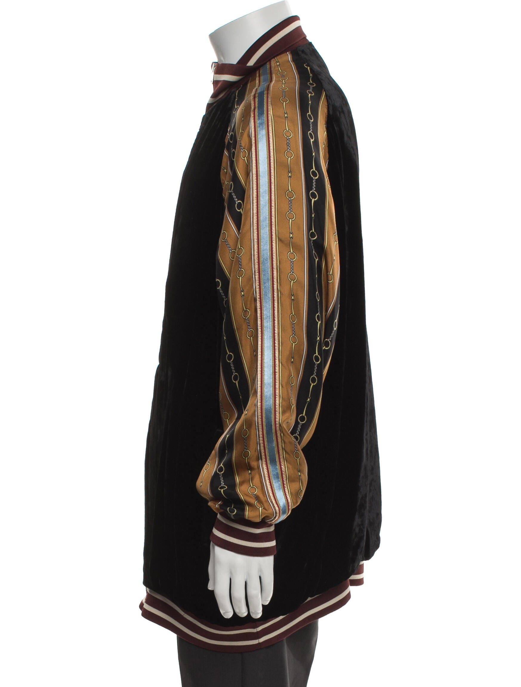 Gucci Horsebit Accent Striped Windbreaker