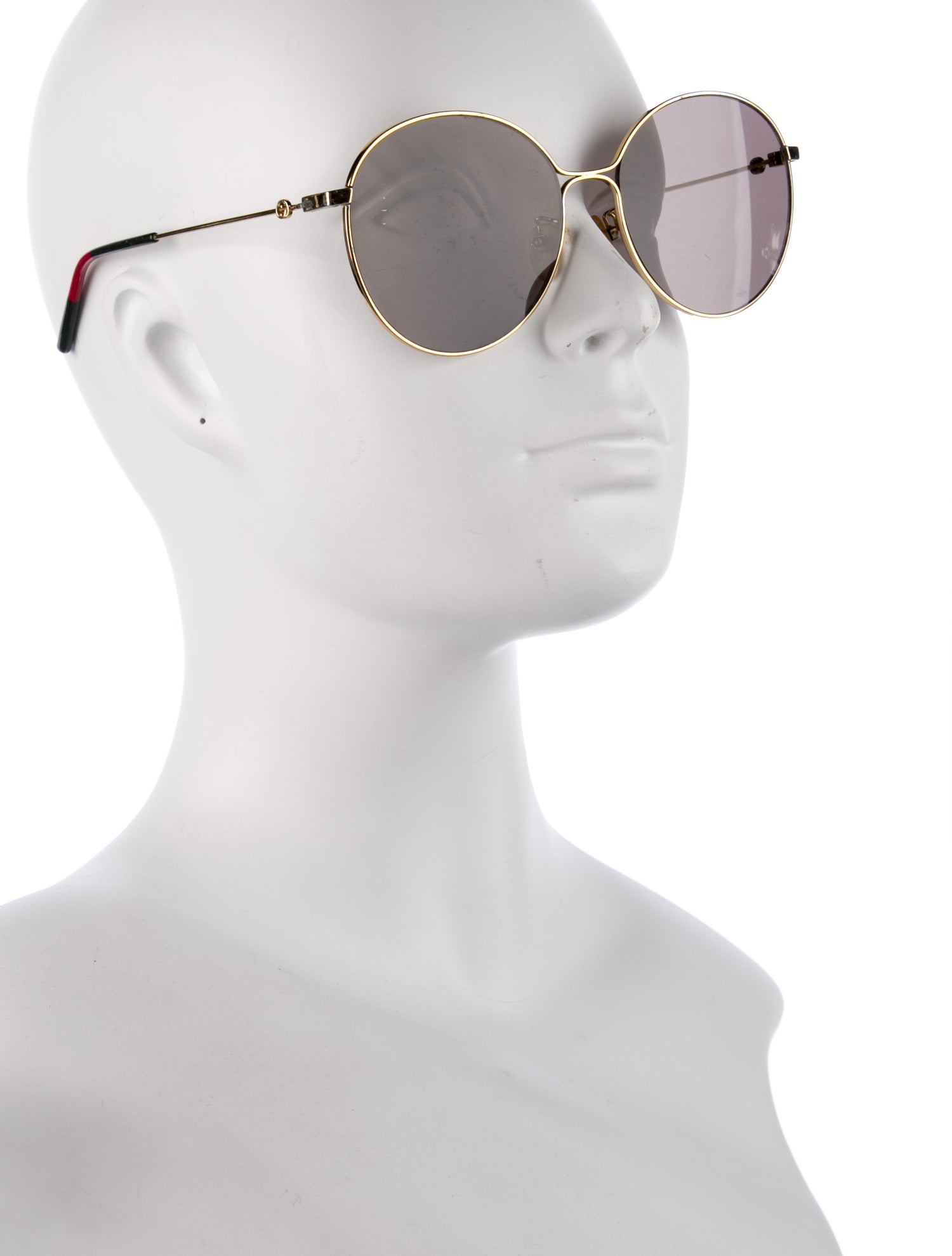 Gucci Web Accent Aviator Sunglasses