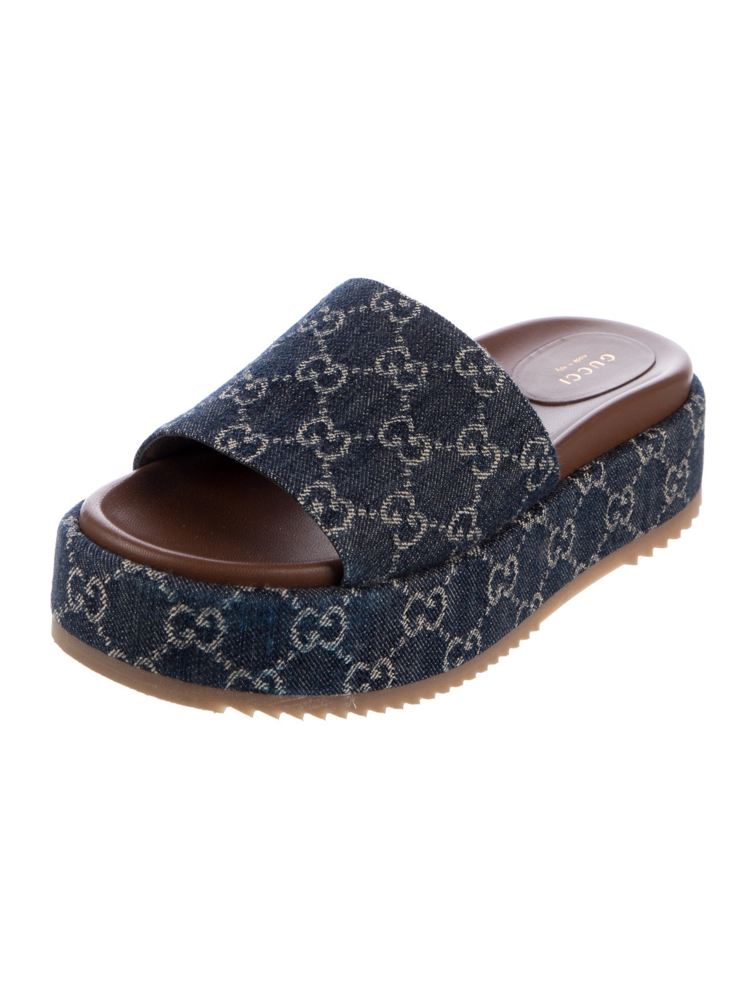 Gucci GG Denim Denim Slides