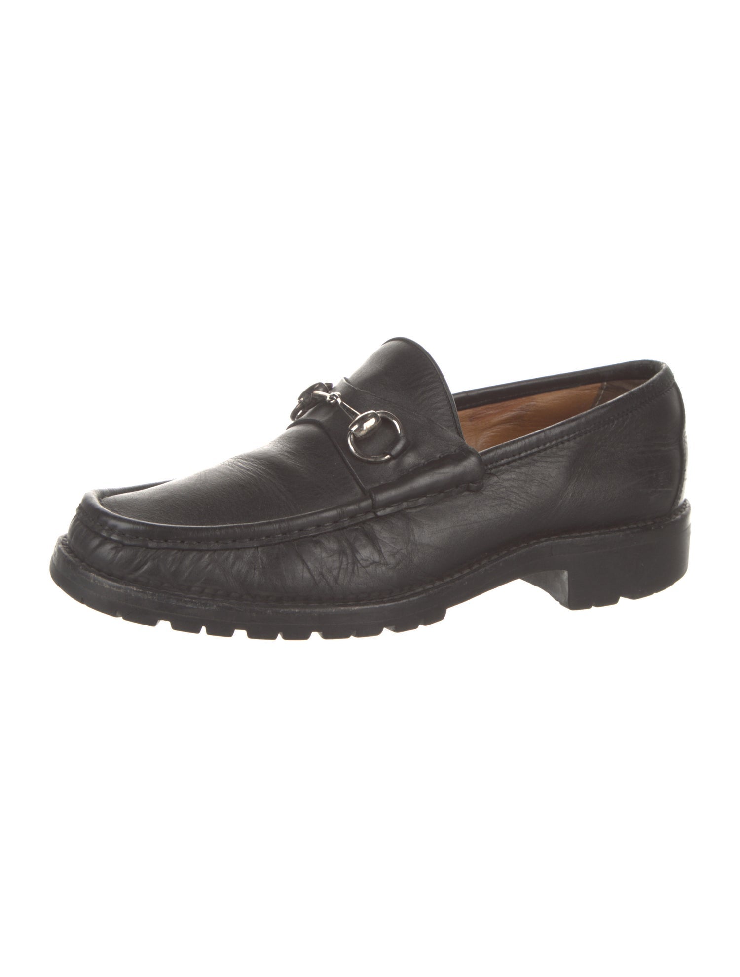 Gucci Horsebit Accent Leather Loafers
