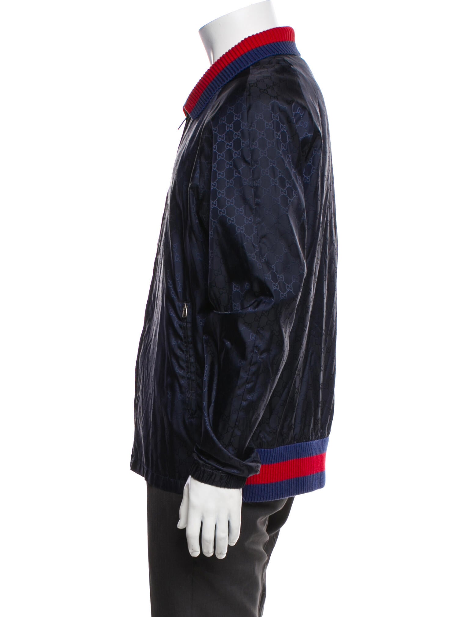 Gucci 2017 Sylvie Web Accent Denim Jacket