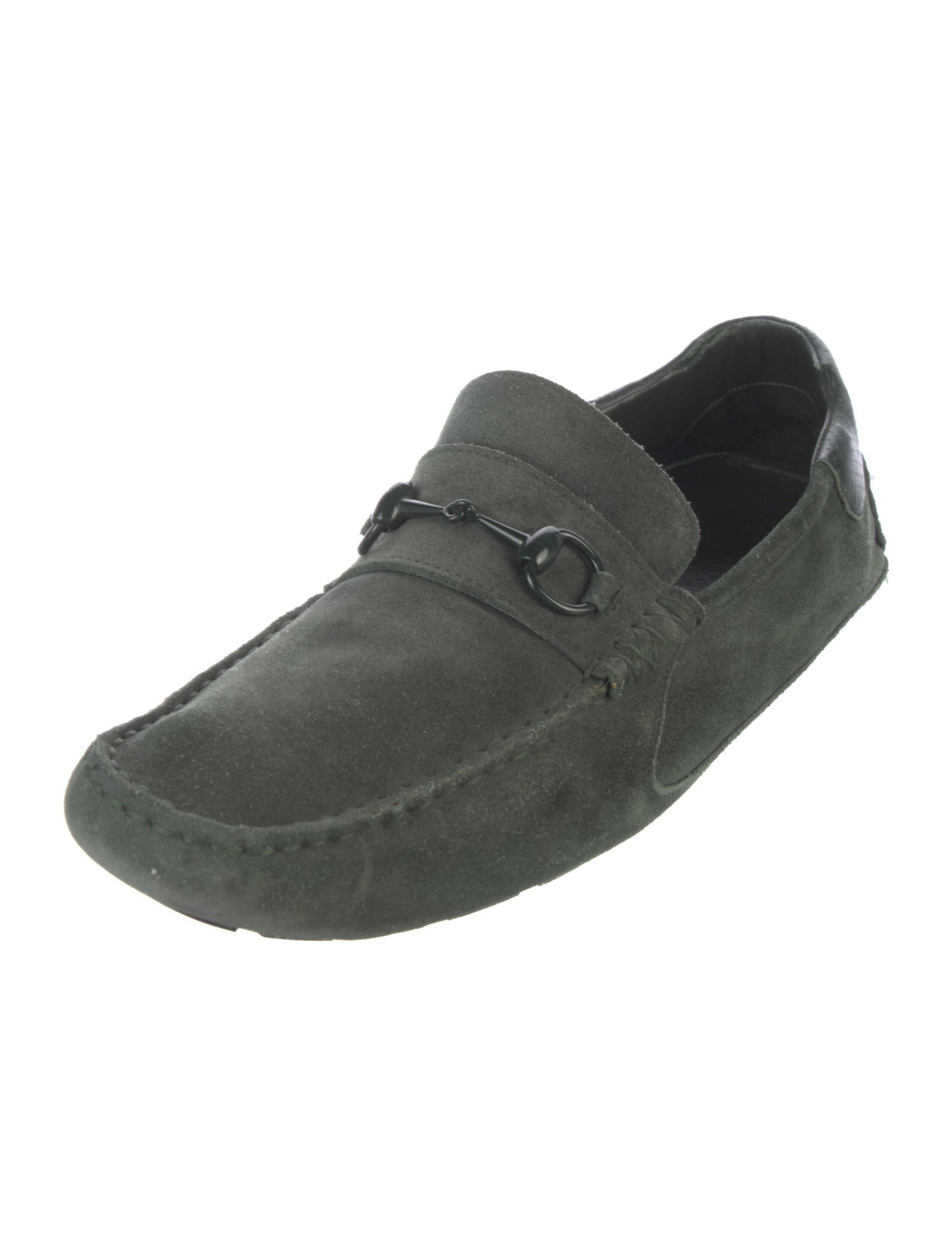 Gucci Horsebit Accent Suede Drivers