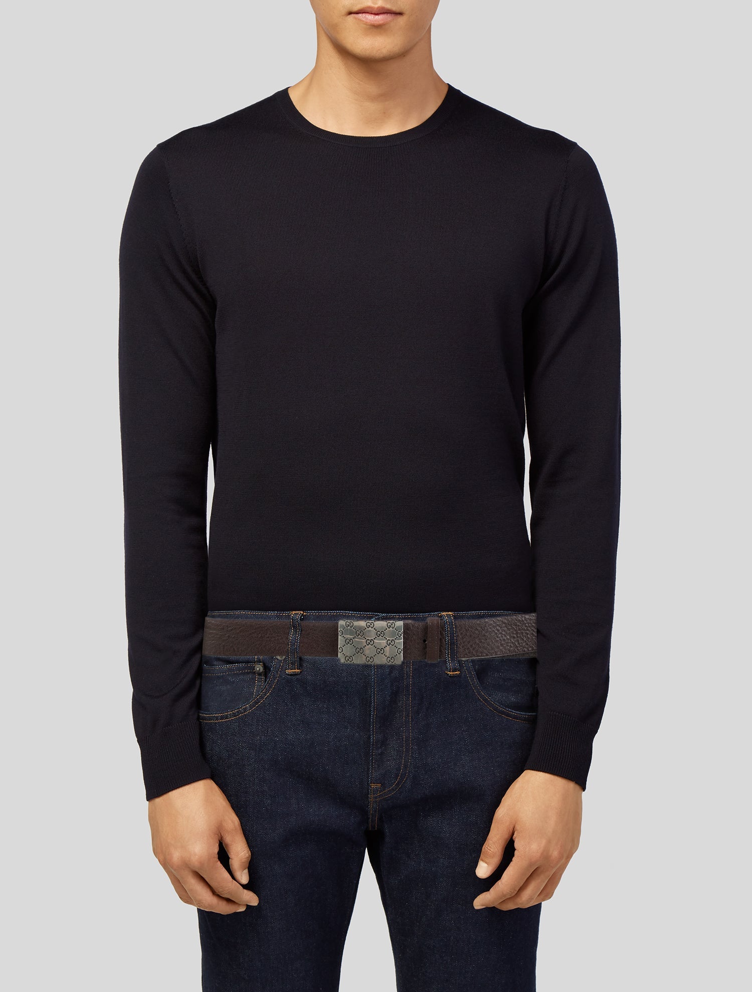 Gucci GG Logo Leather Waist Belt