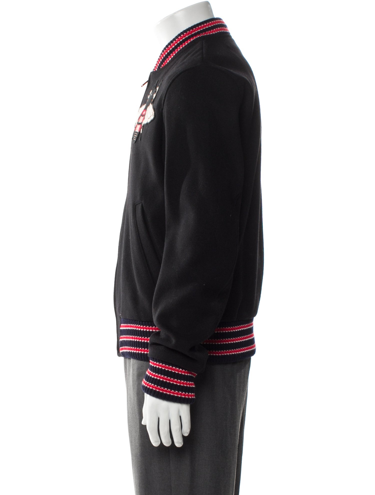 Gucci 2017 Bee Accent Varsity Jacket