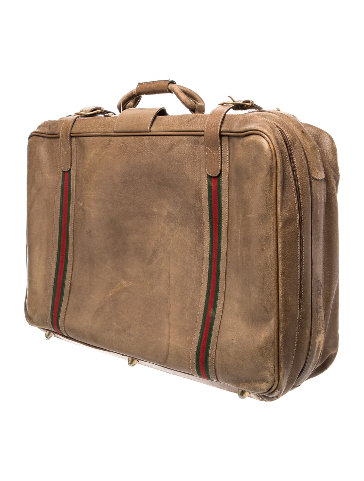 Gucci Brown Leather Suitcase