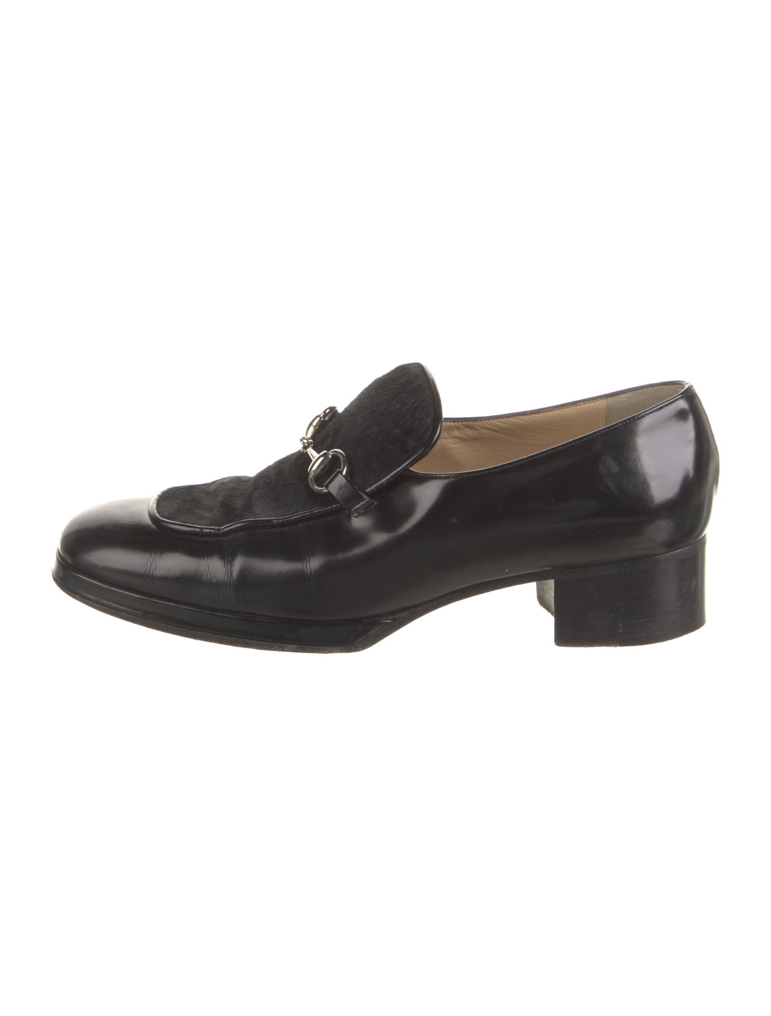 Gucci 1955 Horsebit Accent Leather Pumps