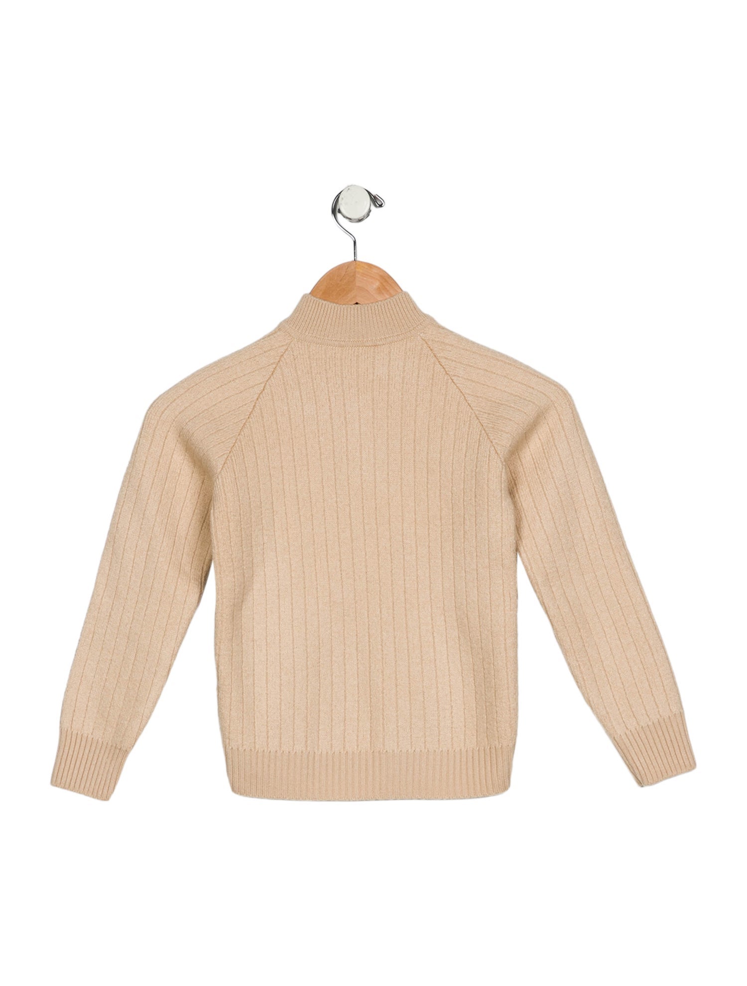 Gucci Wool neutral and multicolor patterned sweater with zip closure