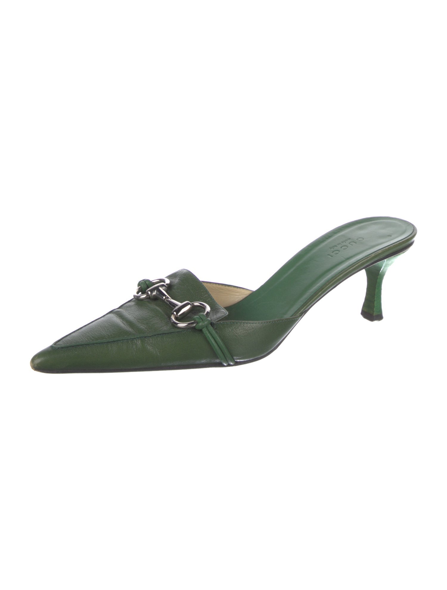 Gucci Horsebit Accent Leather Mules