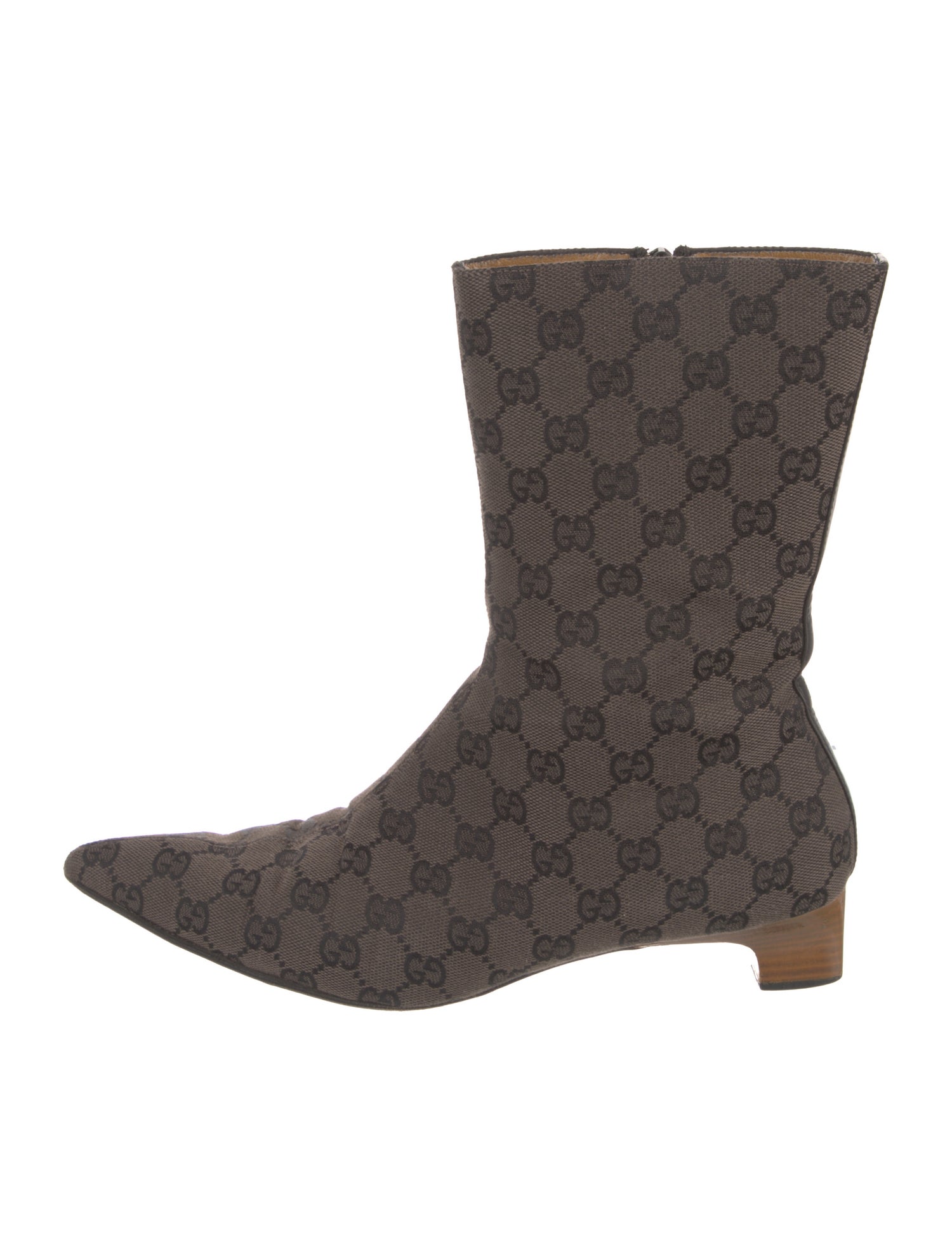 Gucci Vintage GG Canvas Boots