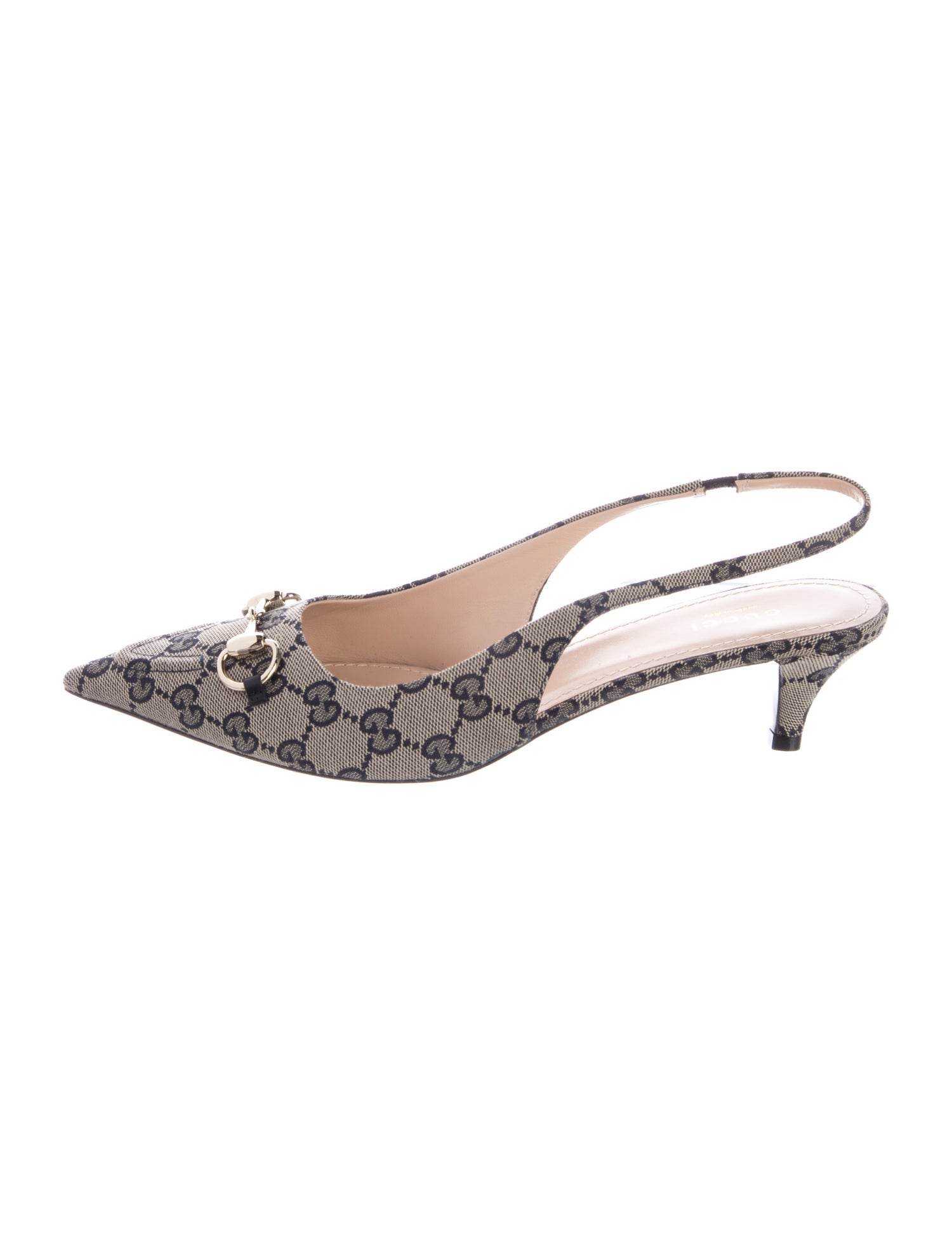 Gucci GG Canvas Canvas Slingback Pumps w/ Tags