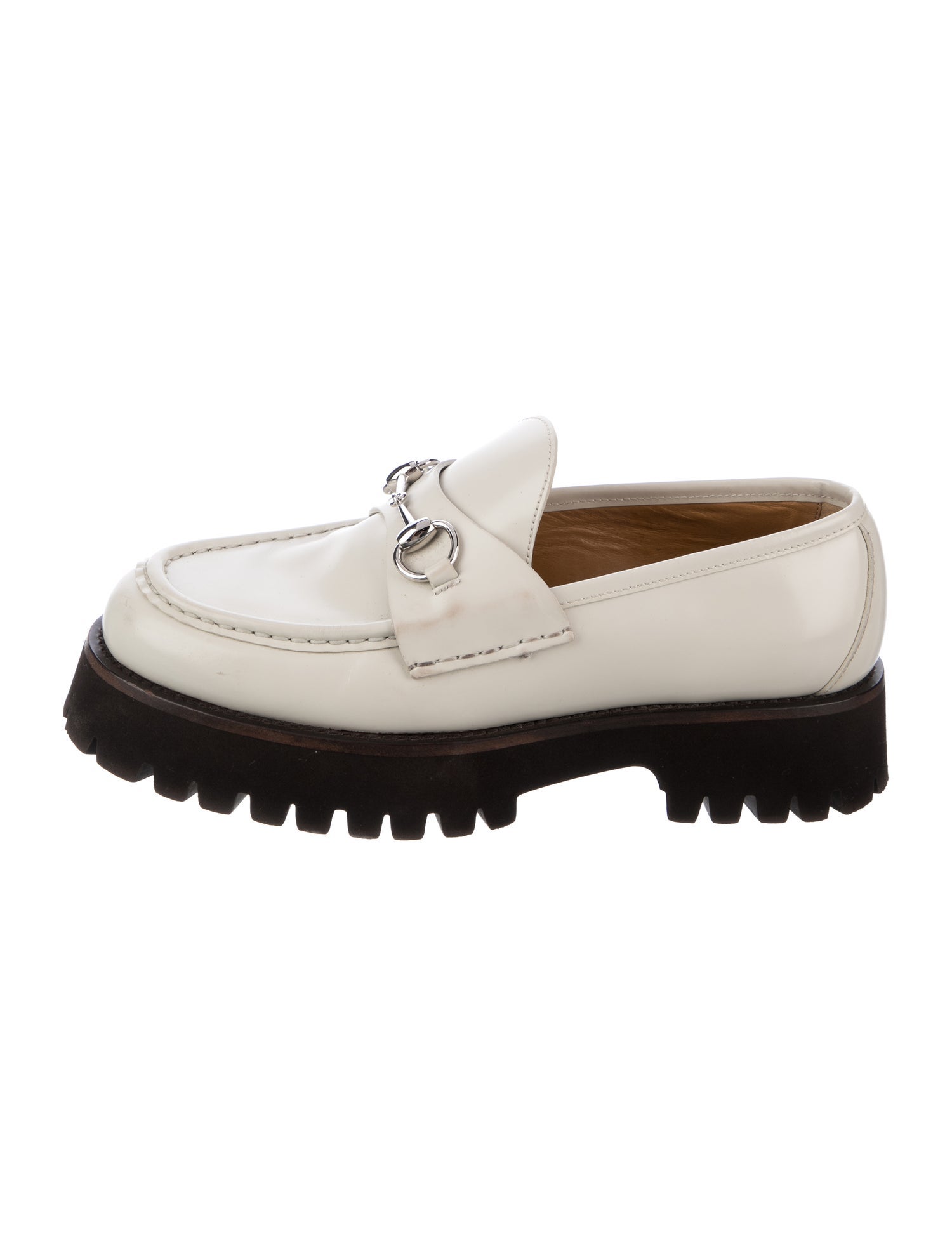 Gucci Horsebit Accent Leather Loafers