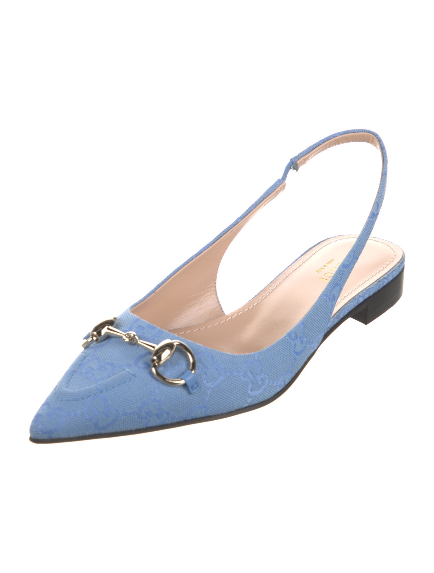 Gucci GG Canvas Canvas Slingback Flats