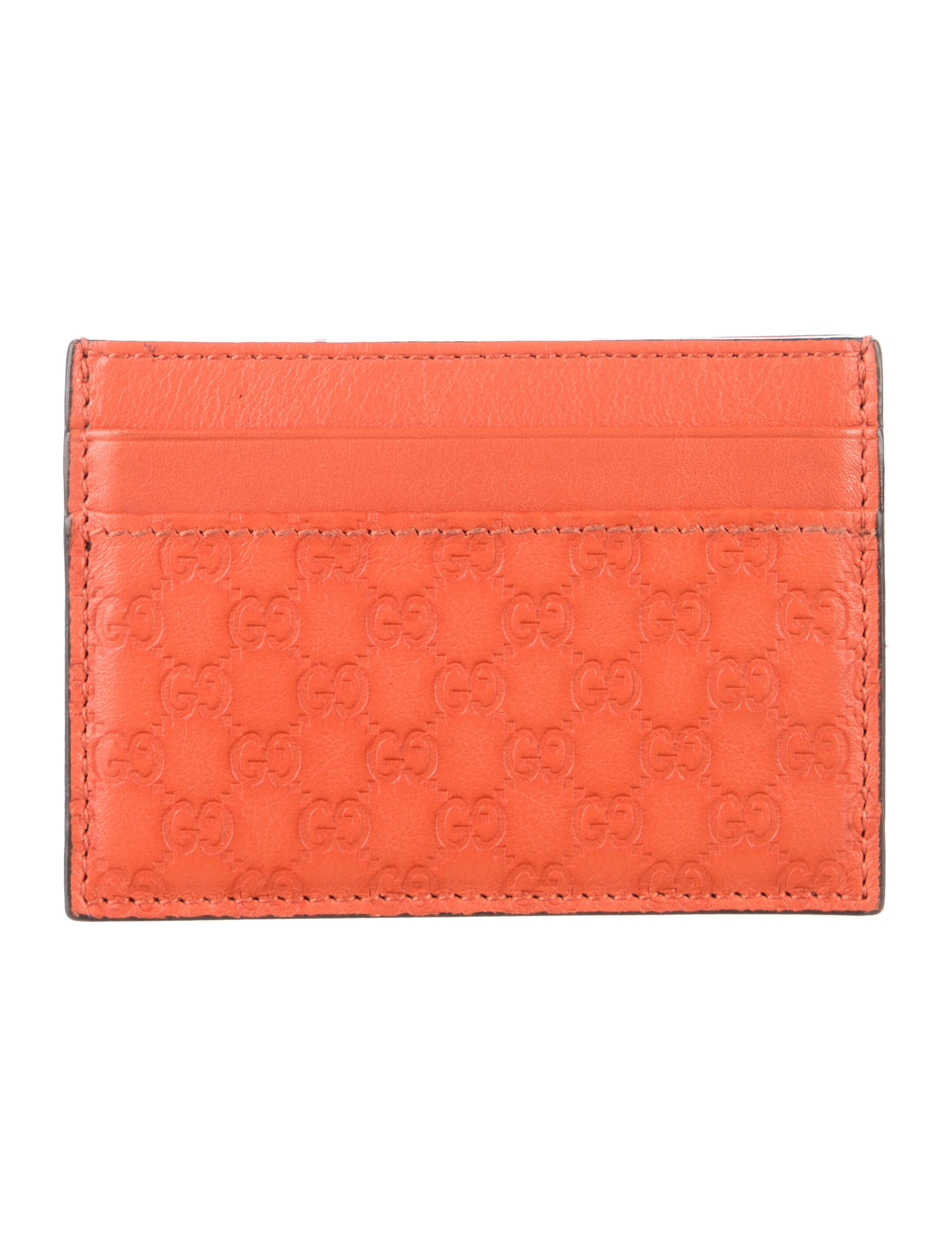 Gucci GG Signature Money Clip Leather Card Holder