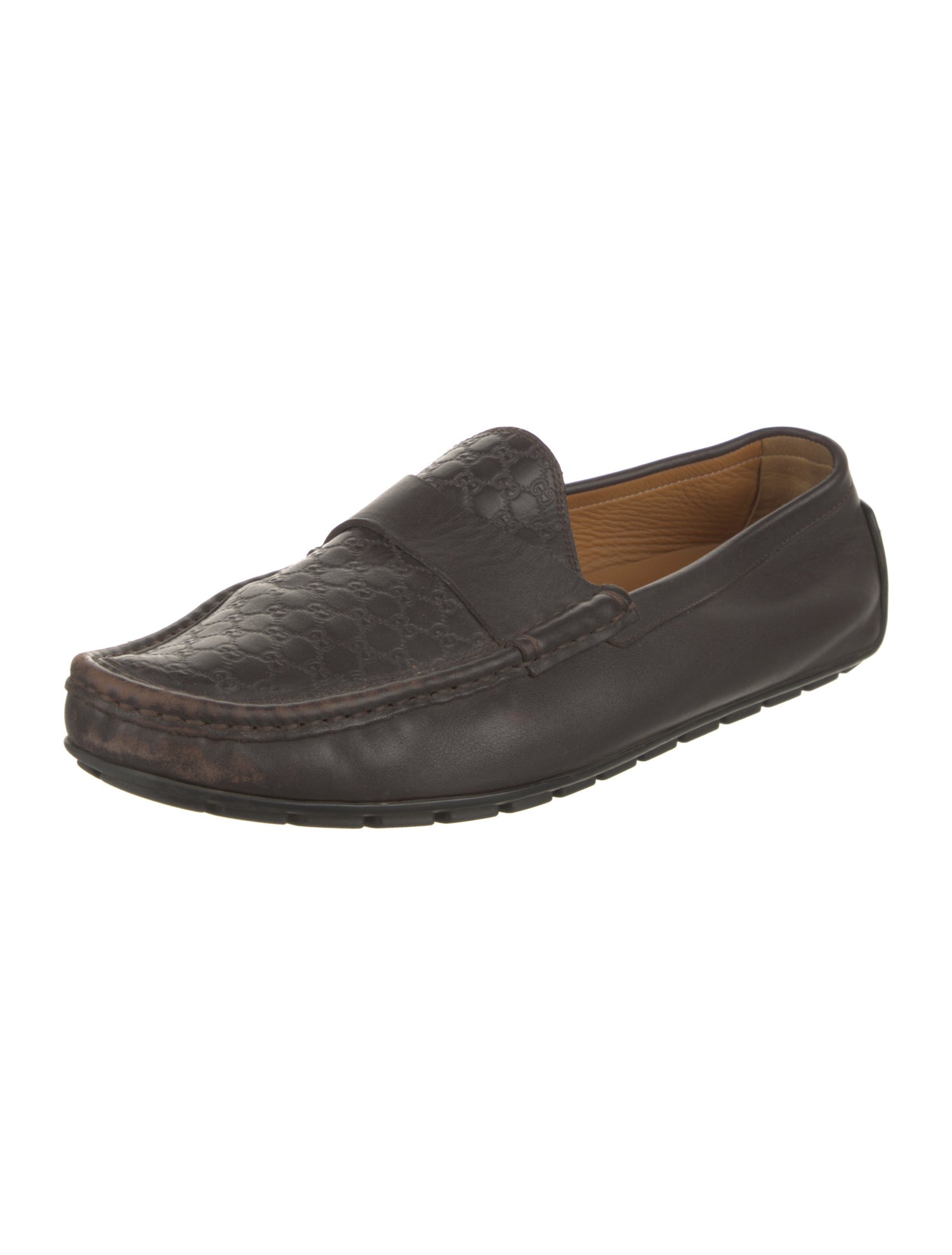 Gucci Microguccissima Pattern Leather Drivers