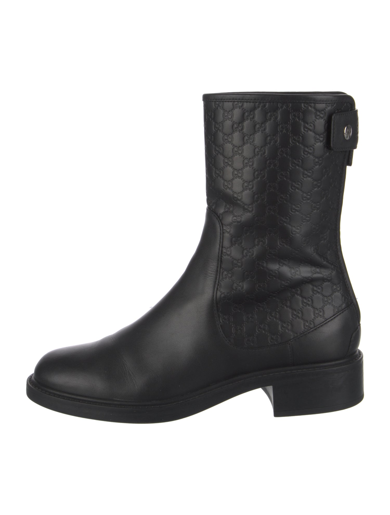 Gucci Microguccissima Pattern Leather Moto Boots