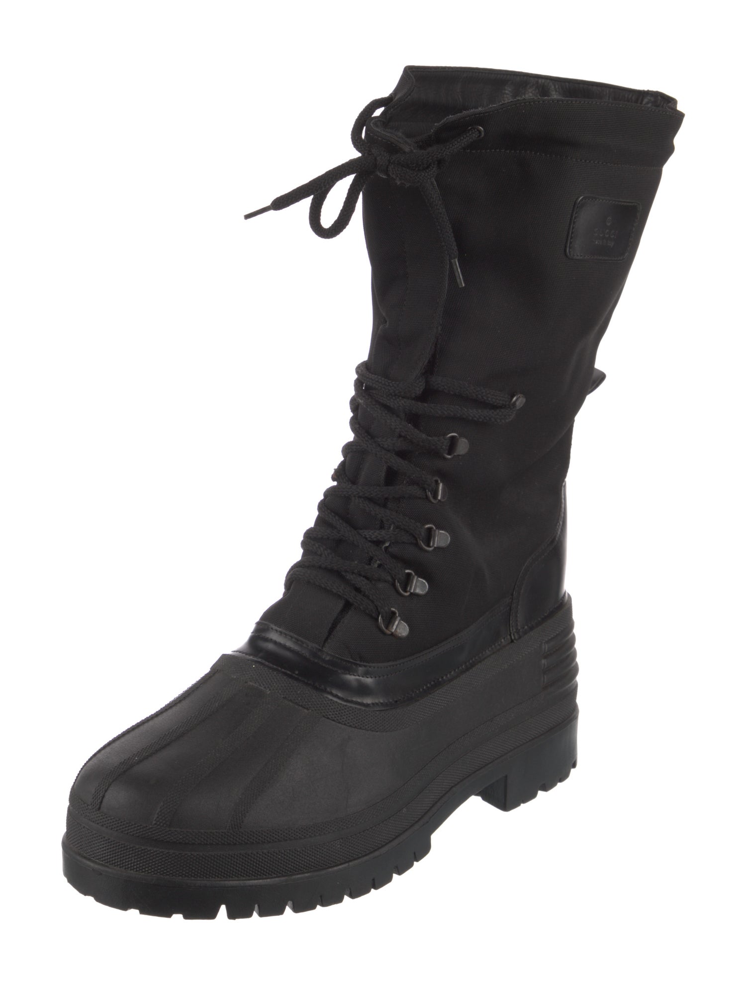 Gucci Nylon Lace-Up Boots