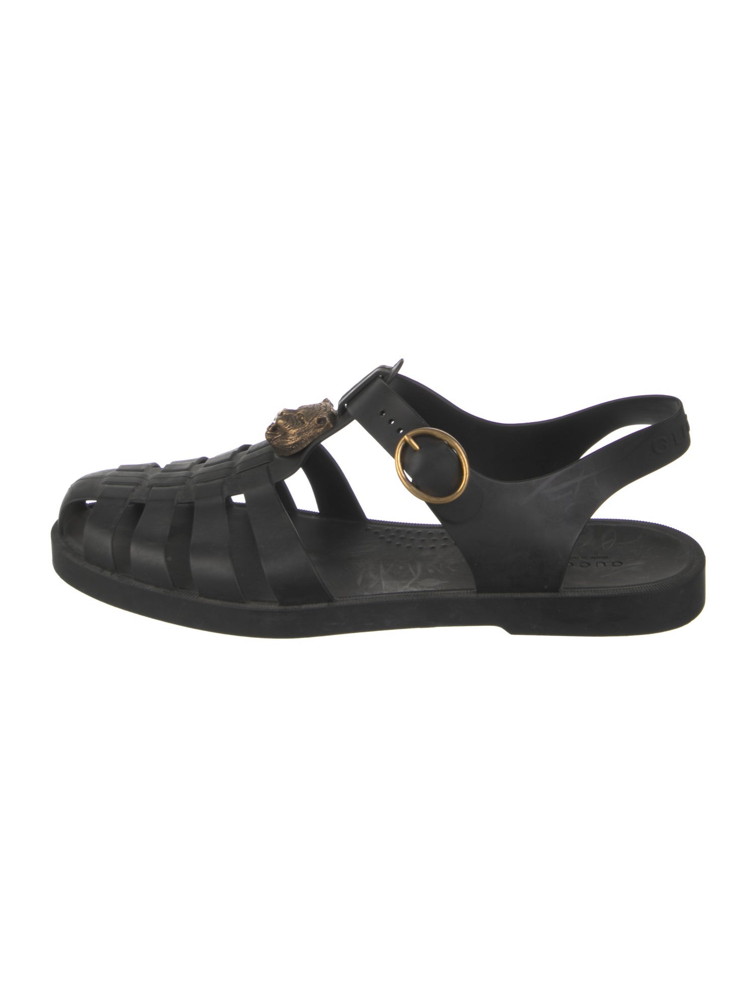 Gucci Double G Logo Rubber Sandals
