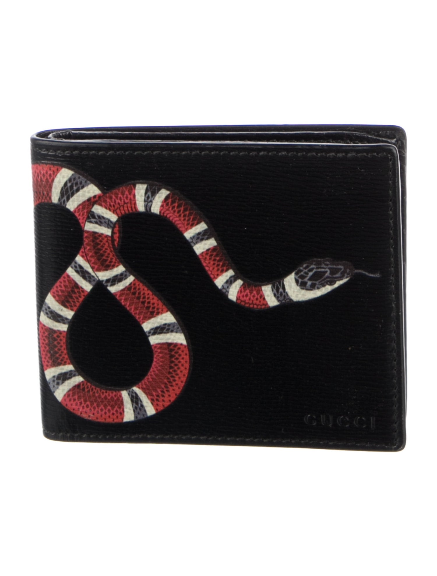 Gucci Kingsnake Leather Bifold Wallet