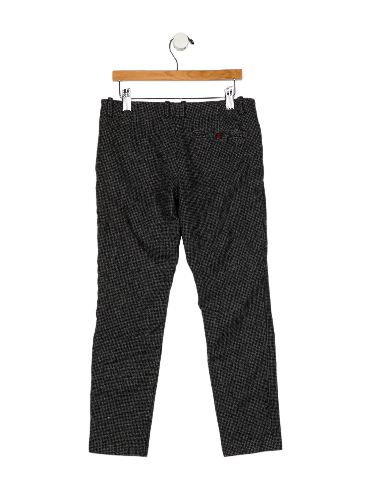 Gucci Grey patterned slacks with button and zip closure