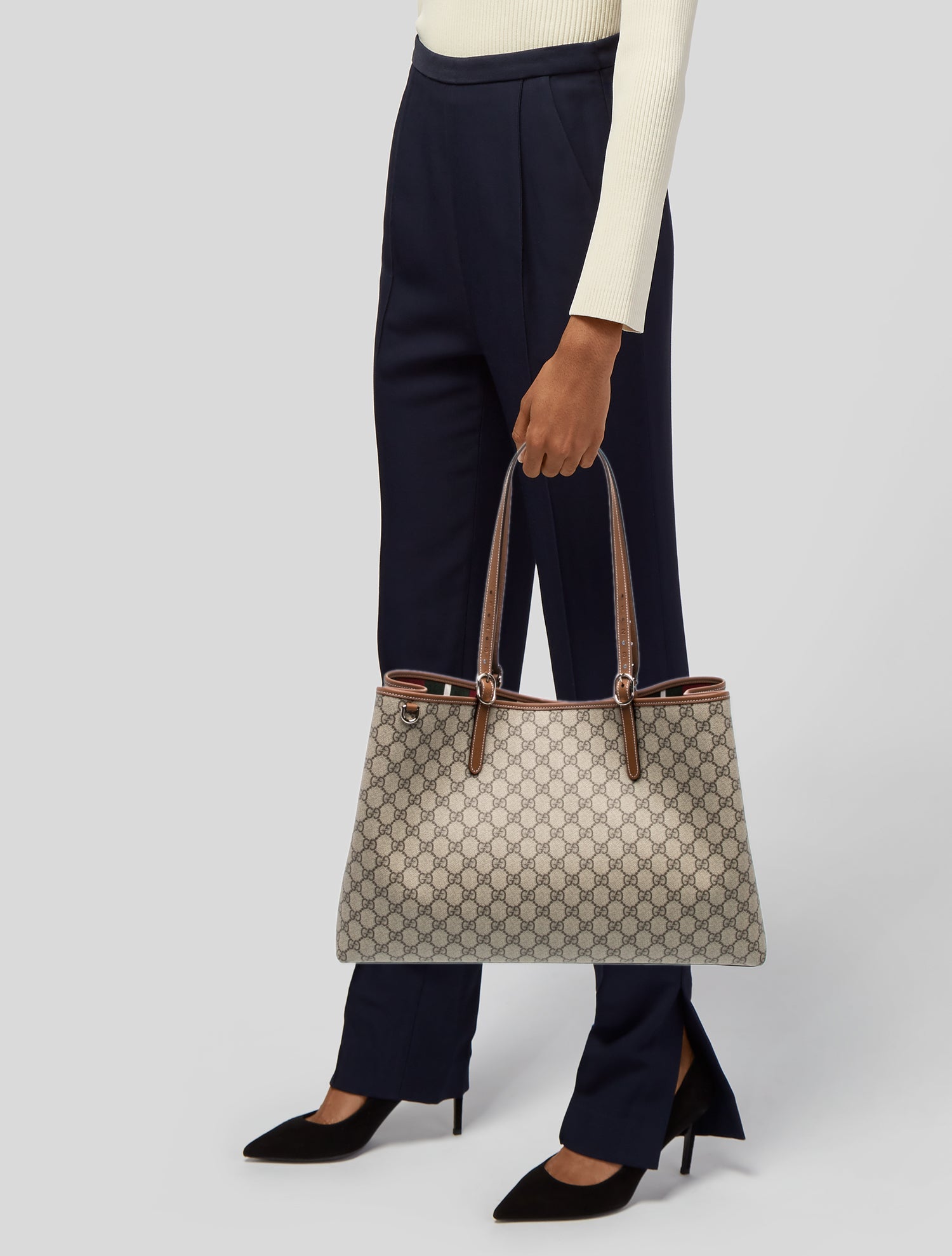 Gucci GG Supreme Emblem Tote Medium w/ Tags