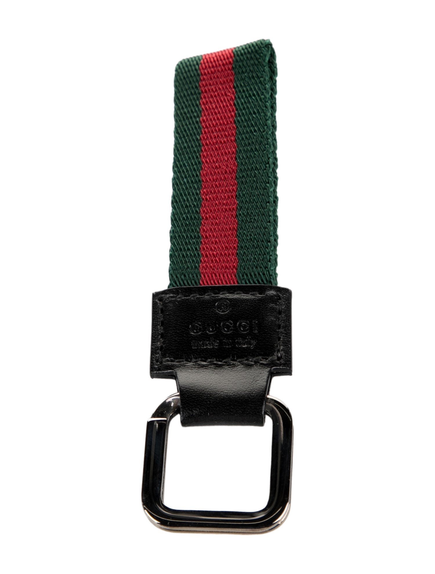 Gucci Web accent keychain
