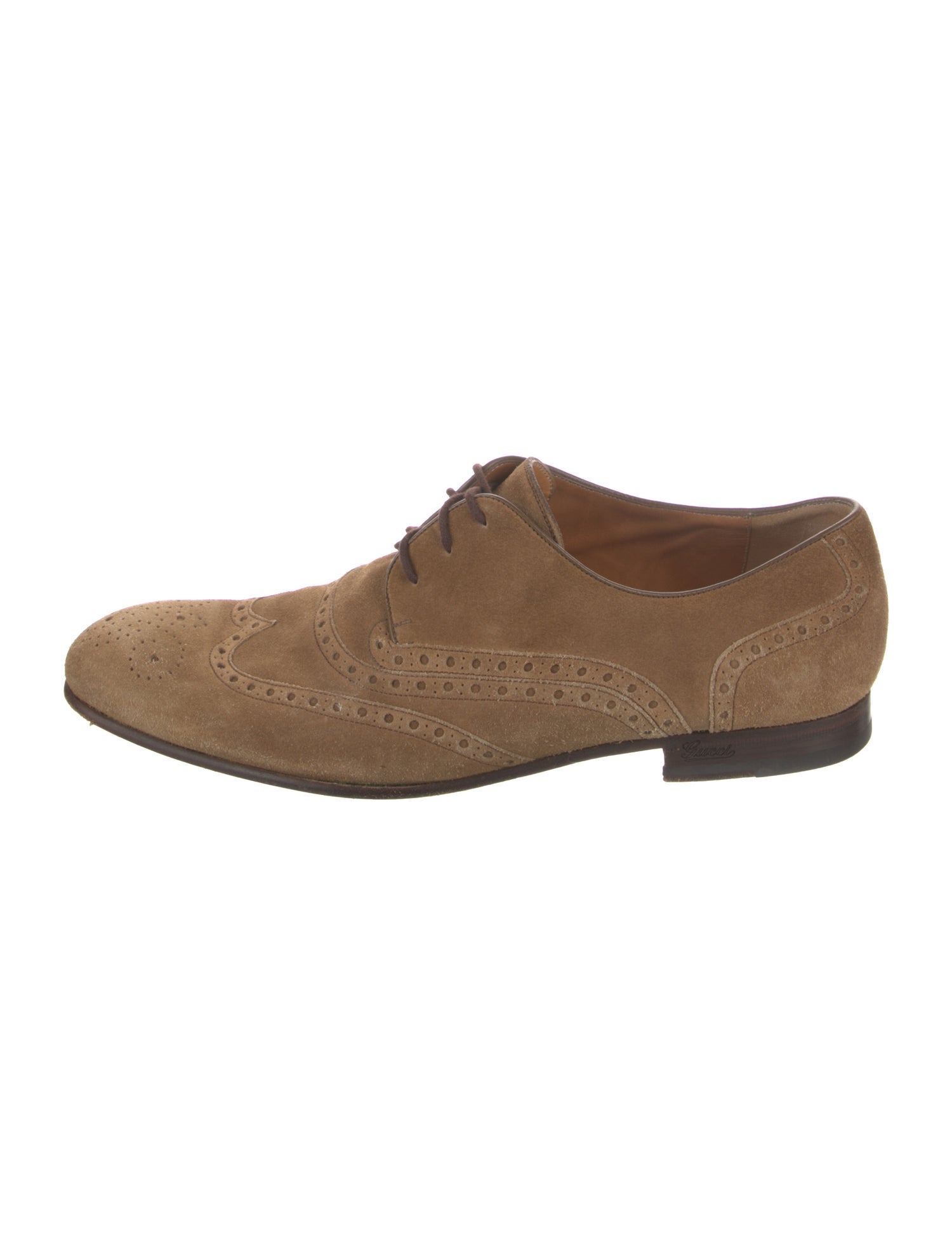 Gucci Suede Lasercut Accents Brogues