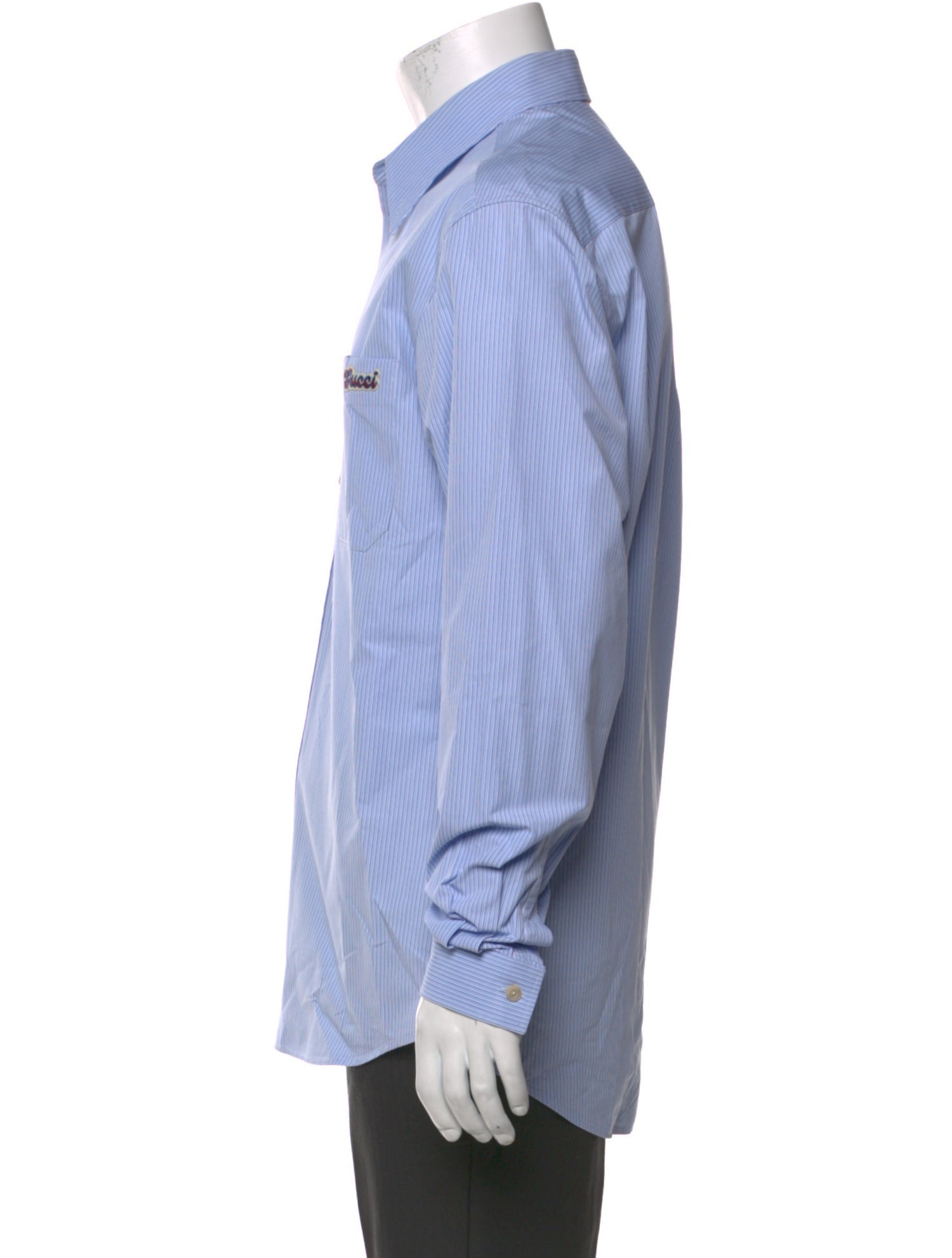 Gucci Striped Long Sleeve Dress Shirt