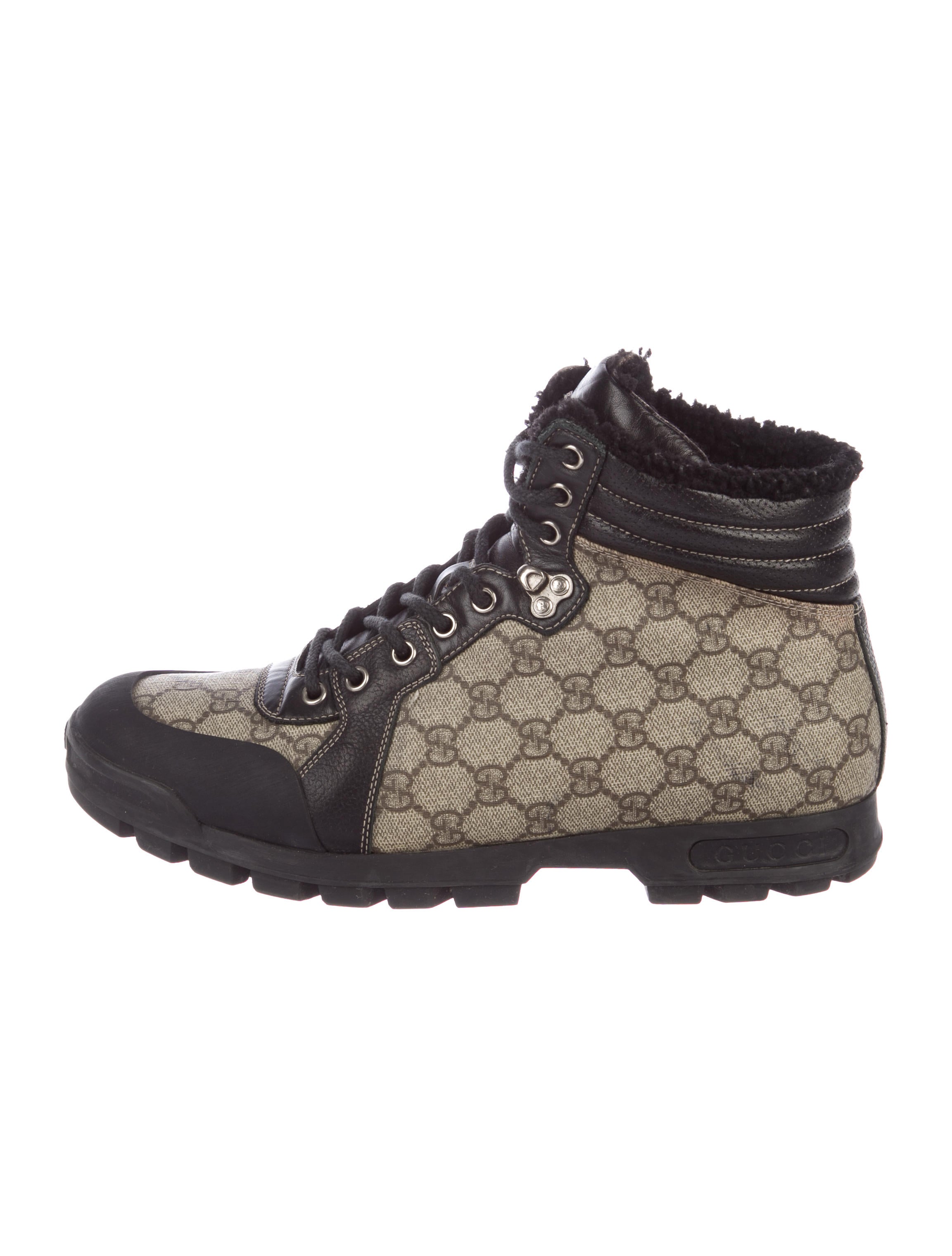 Gucci GG Supreme Hiking Boots Shoes GUC209388 The RealReal