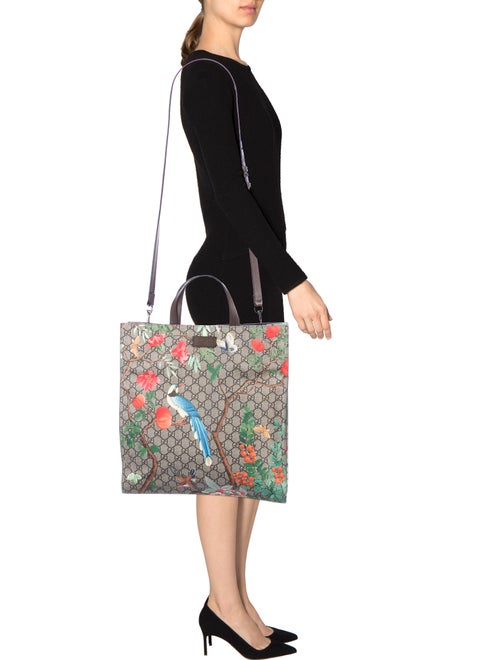 Gucci 2017 Tian Soft GG Supreme Tote