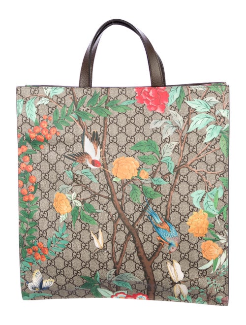 Gucci 2017 Tian Soft GG Supreme Tote
