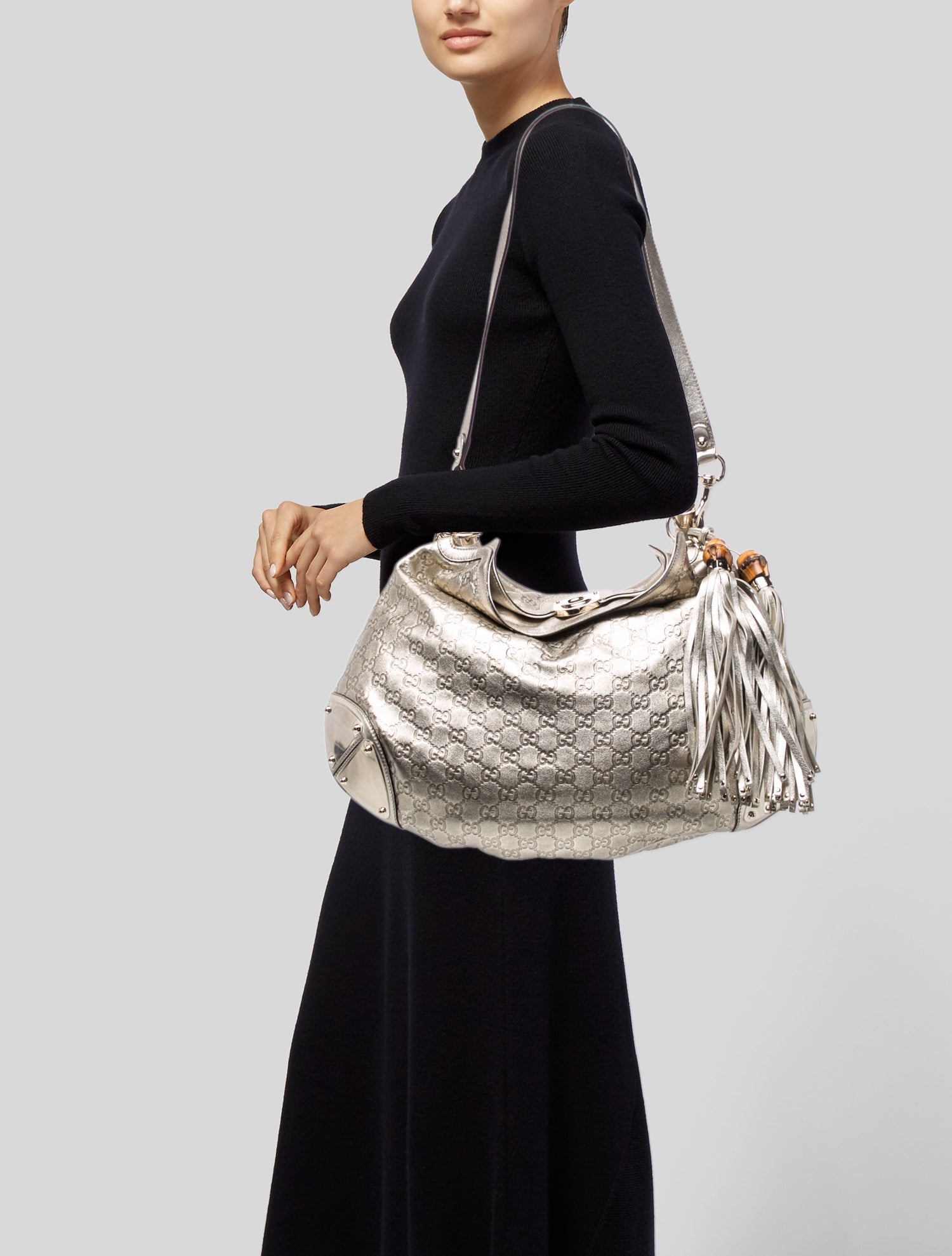 Gucci 85th Anniversary Jackie Horsebit Hobo - Black Hobos