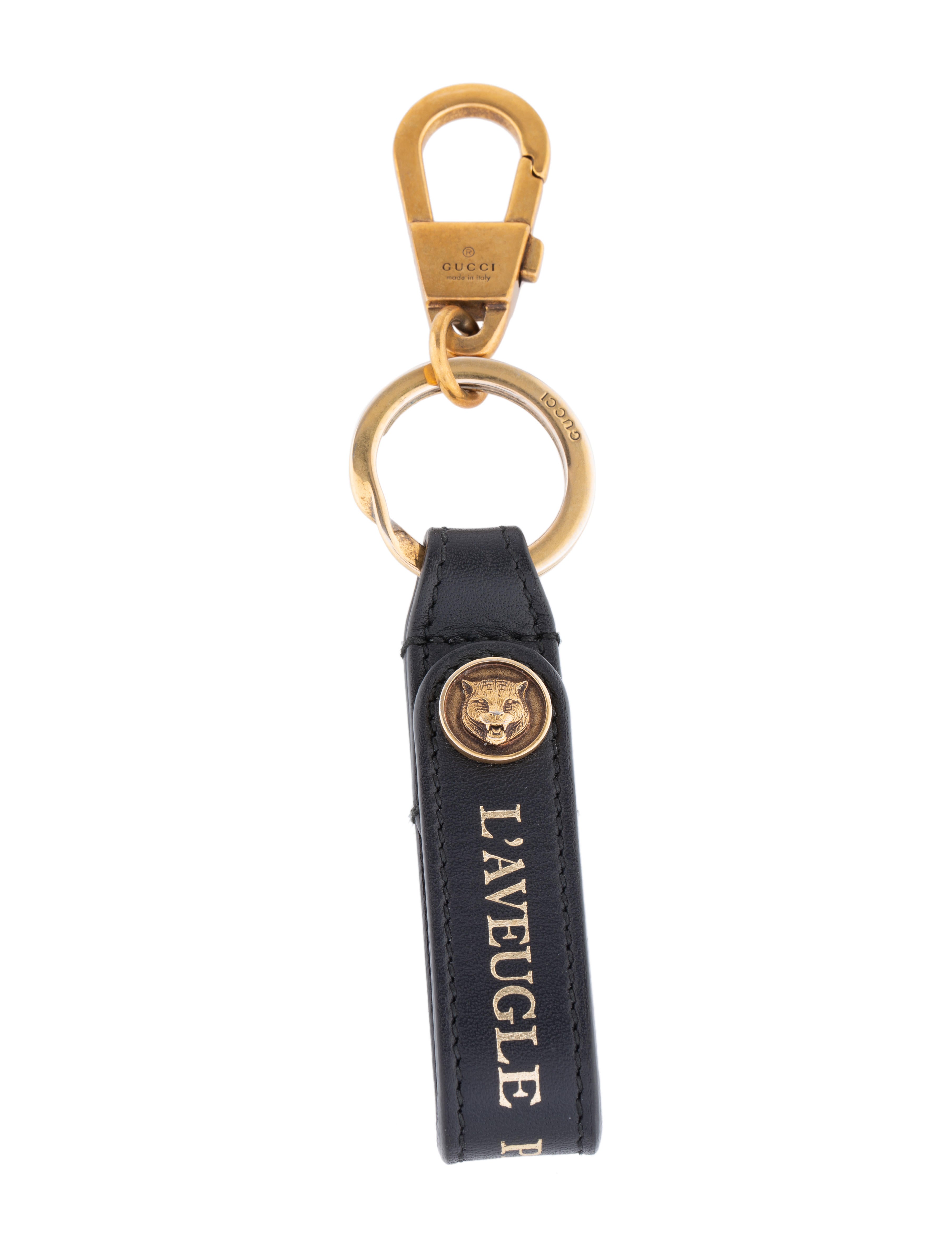 gucci leather keychain