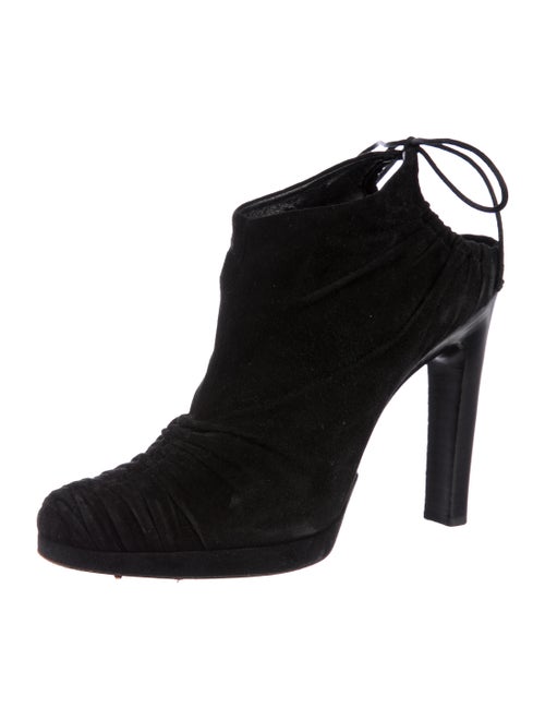 Gucci Suede Ruched Booties