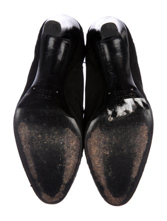 Gucci Suede Ruched Booties