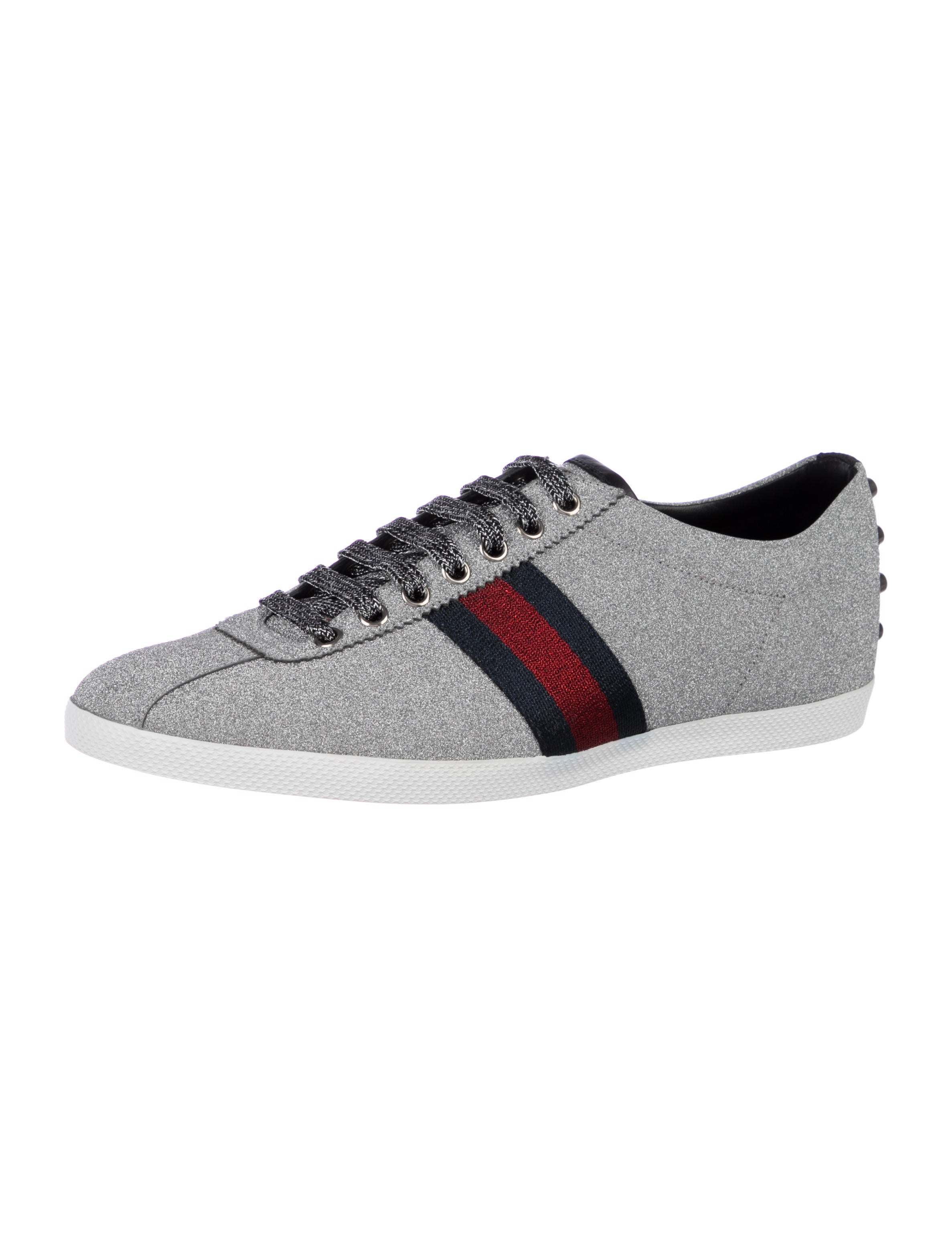 gucci bambi metallic trainer