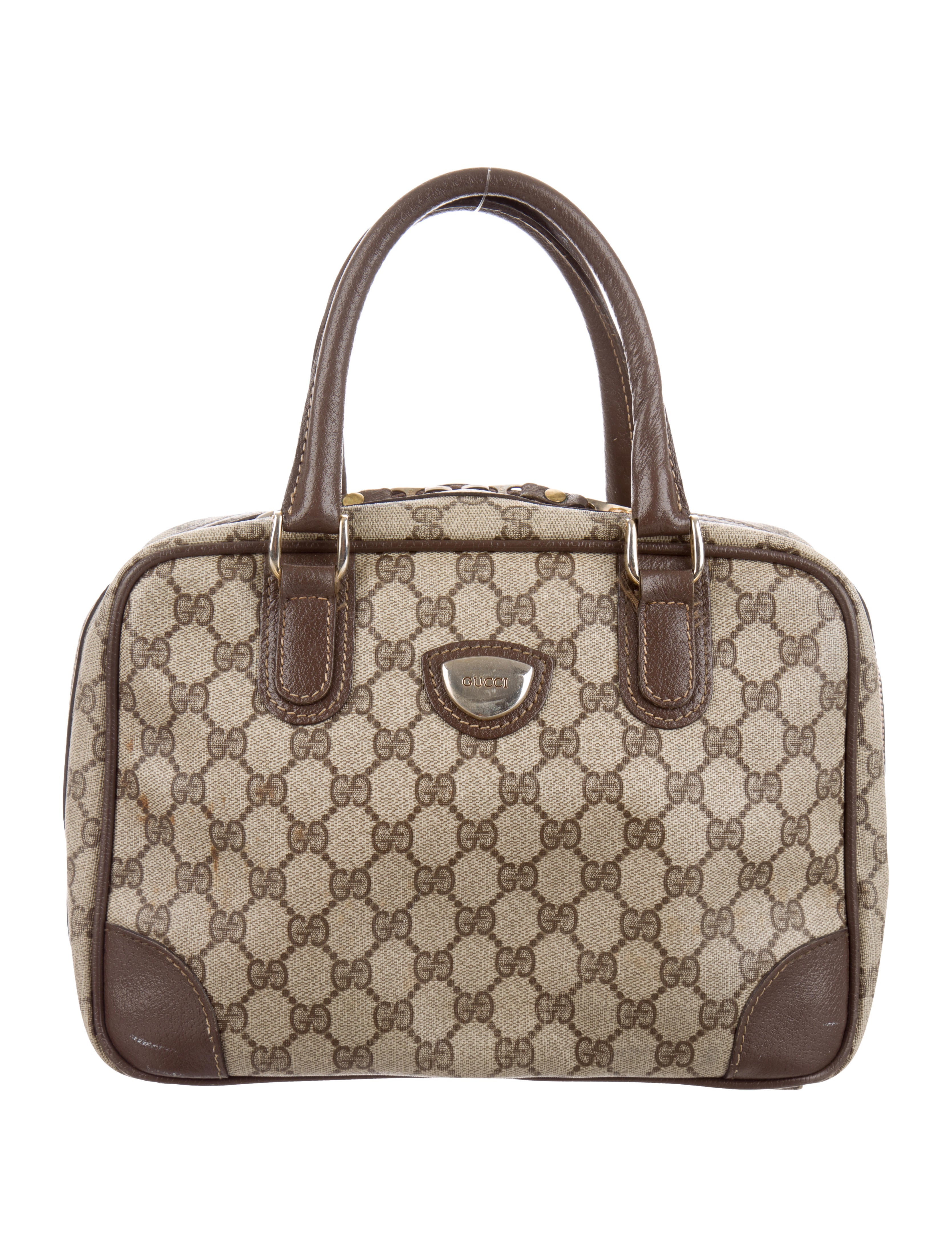 Gucci Vintage GG Plus Boston Bag Handbags GUC255640 The RealReal