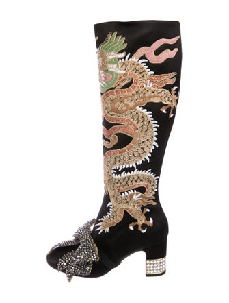 Gucci 2017 Candy Dragon Knee-High Boots