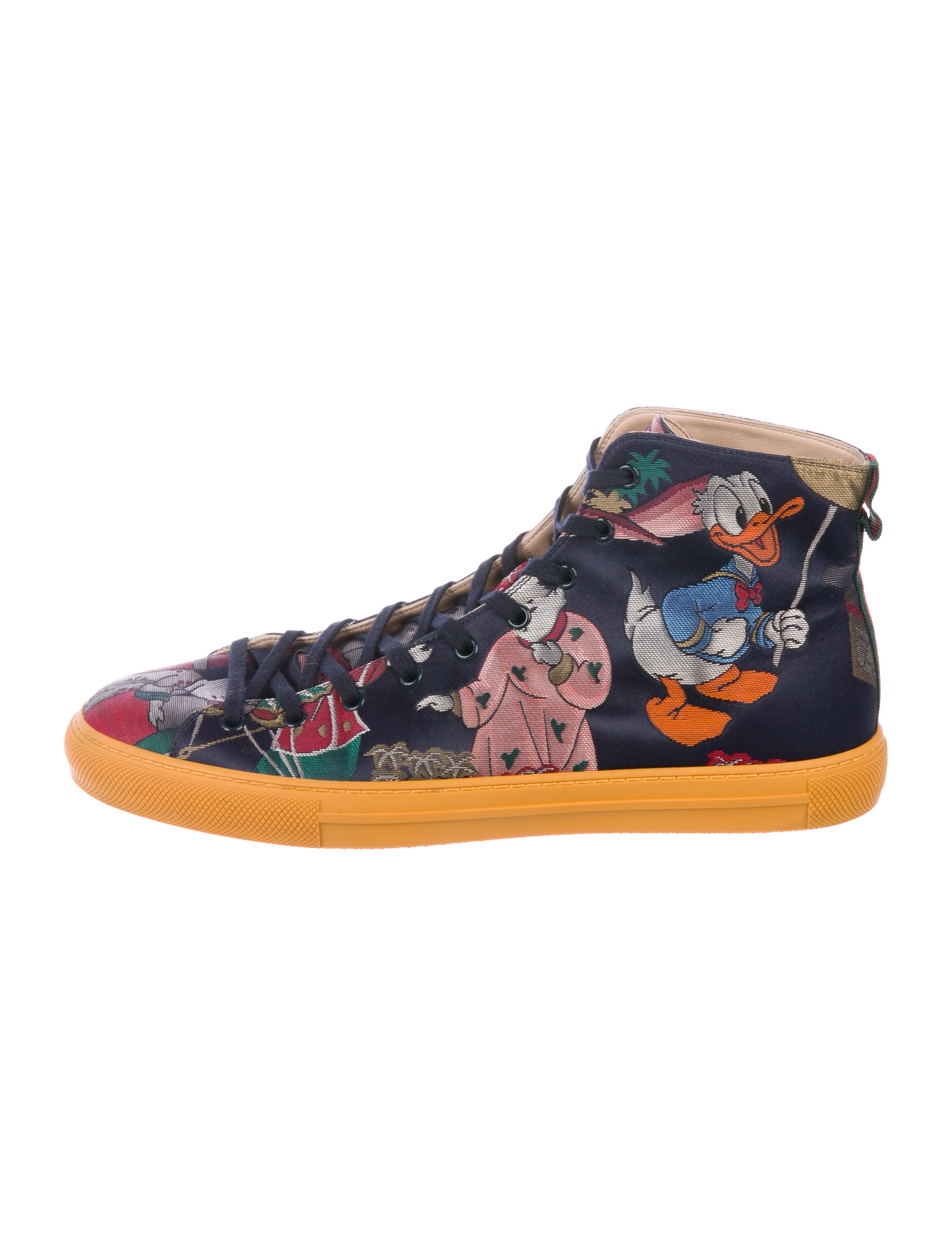 Gucci x Disney Donald Duck Jacquard Sneakers Shoes Gucci x Disney Donald Duck Jacquard Sneakers Shoes