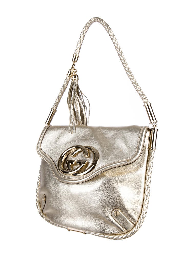 Gucci Britt Tassel Bag - Gold Shoulder Bags, Handbags - GUC32113