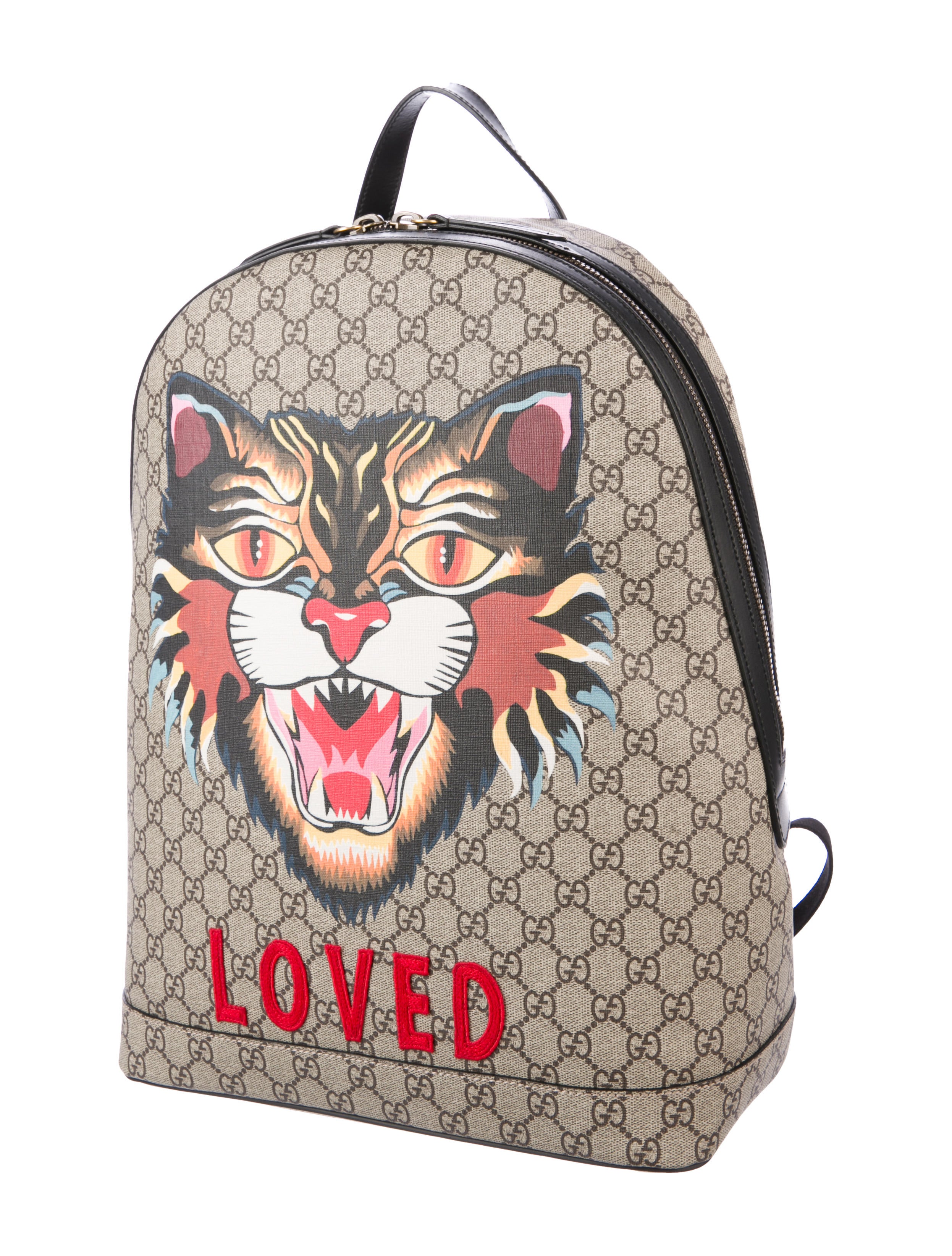 gucci angry cat backpack