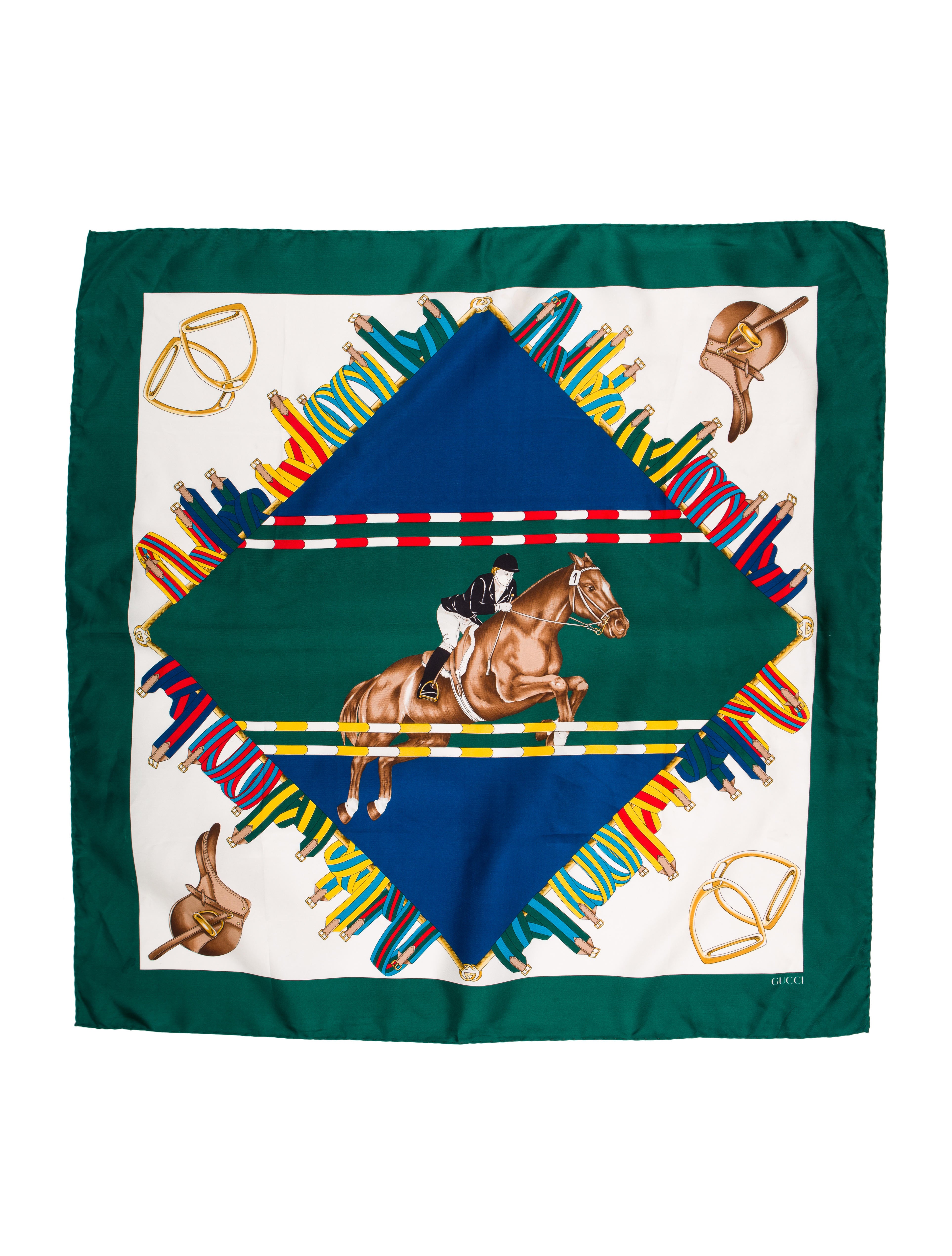 Gucci Silk Horse Scarf Accessories GUC326344 The RealReal
