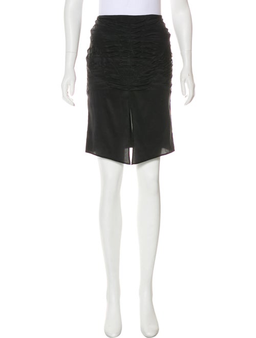 Gucci Silk Pleated Skirt Black