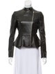 Leather Peplum Jacket w/ Tags image 1