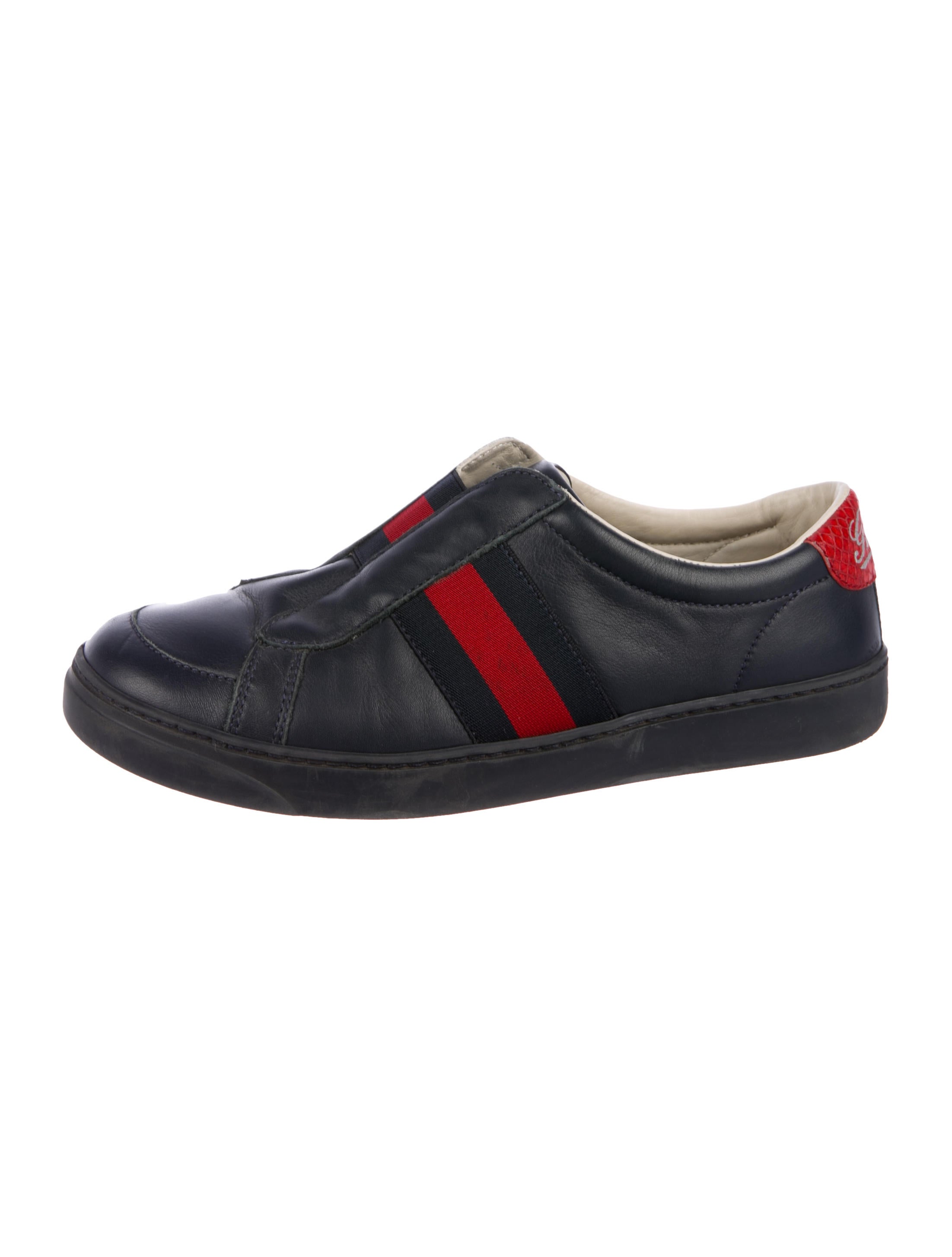 Gucci Boys' Leather Sneakers Boys GUC366109 The RealReal
